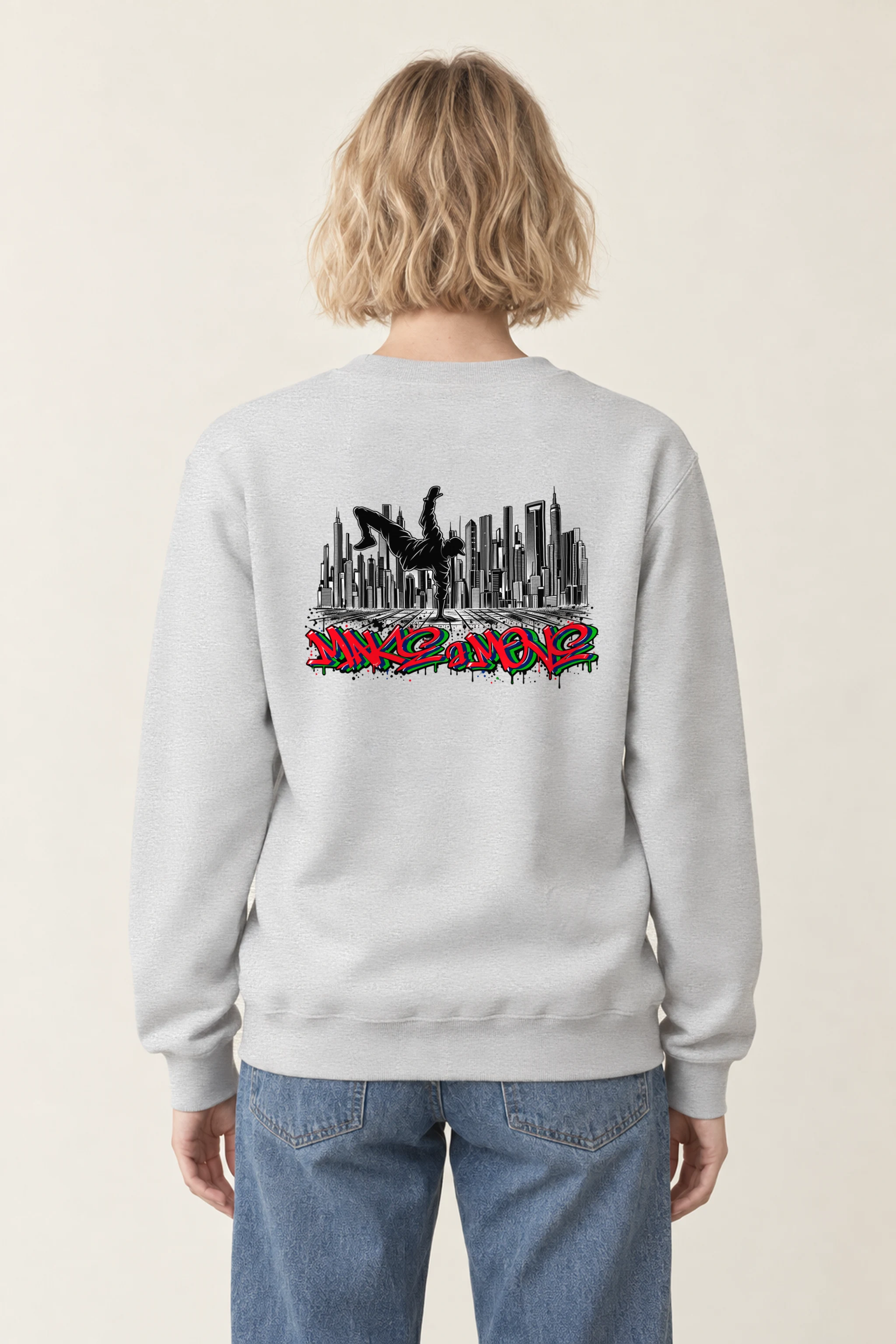 "One Hand Breakdancer" 1 Crewneck Sweatshirt