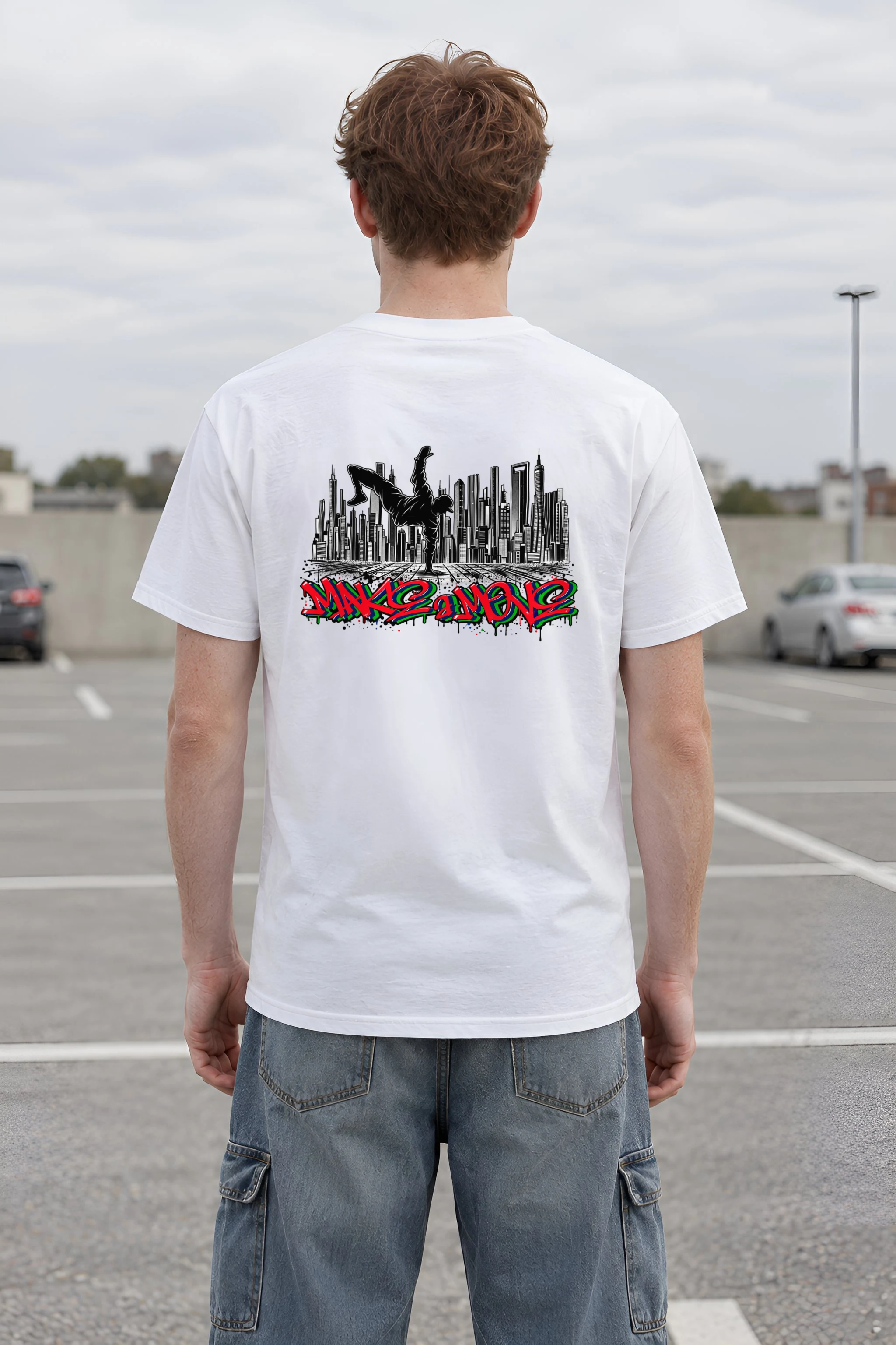 "One Hand Breakdancer" Heavyweight Unisex Crewneck T-shirt