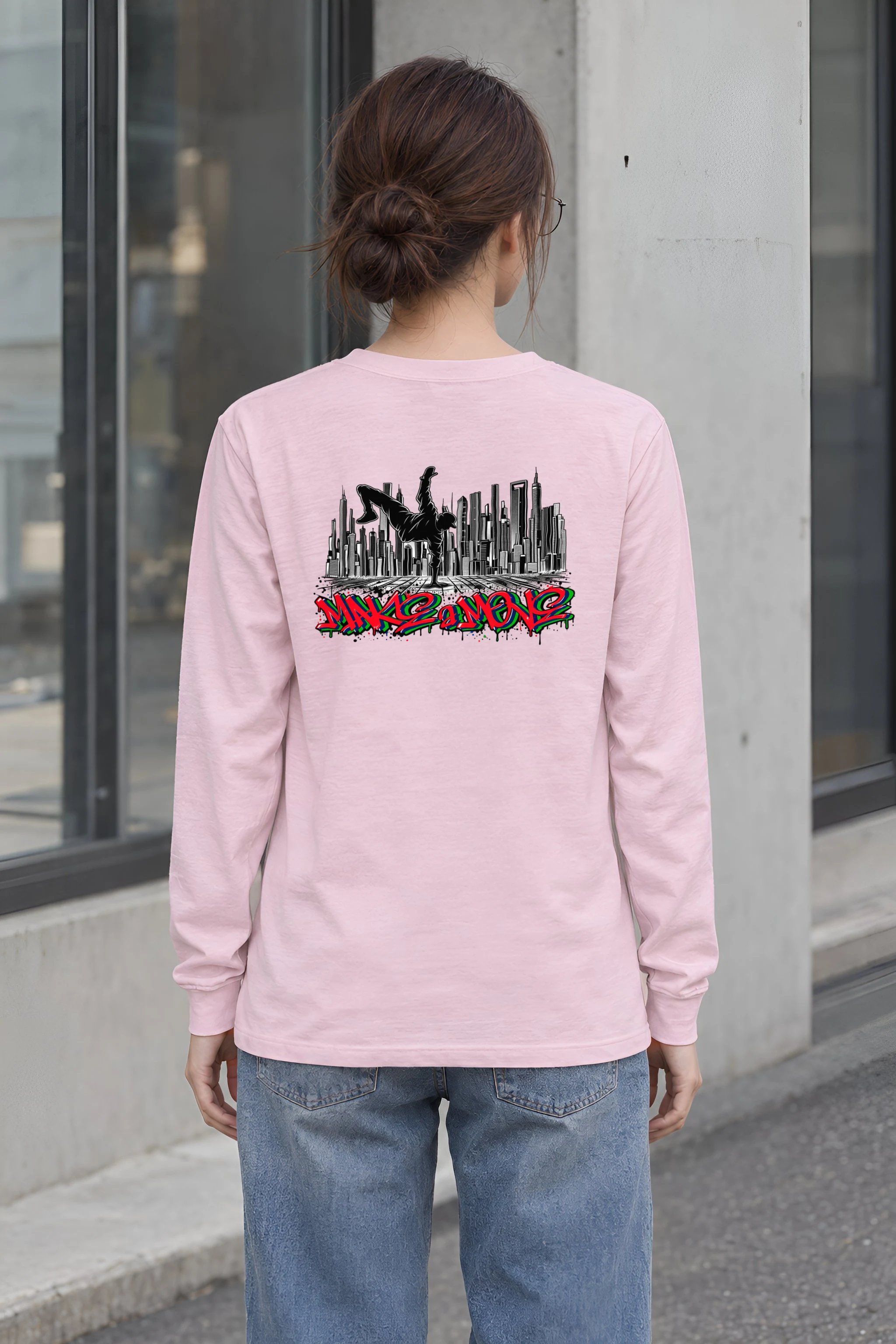 "One Hand Breakdancer" Unisex Longsleeve T-shirt