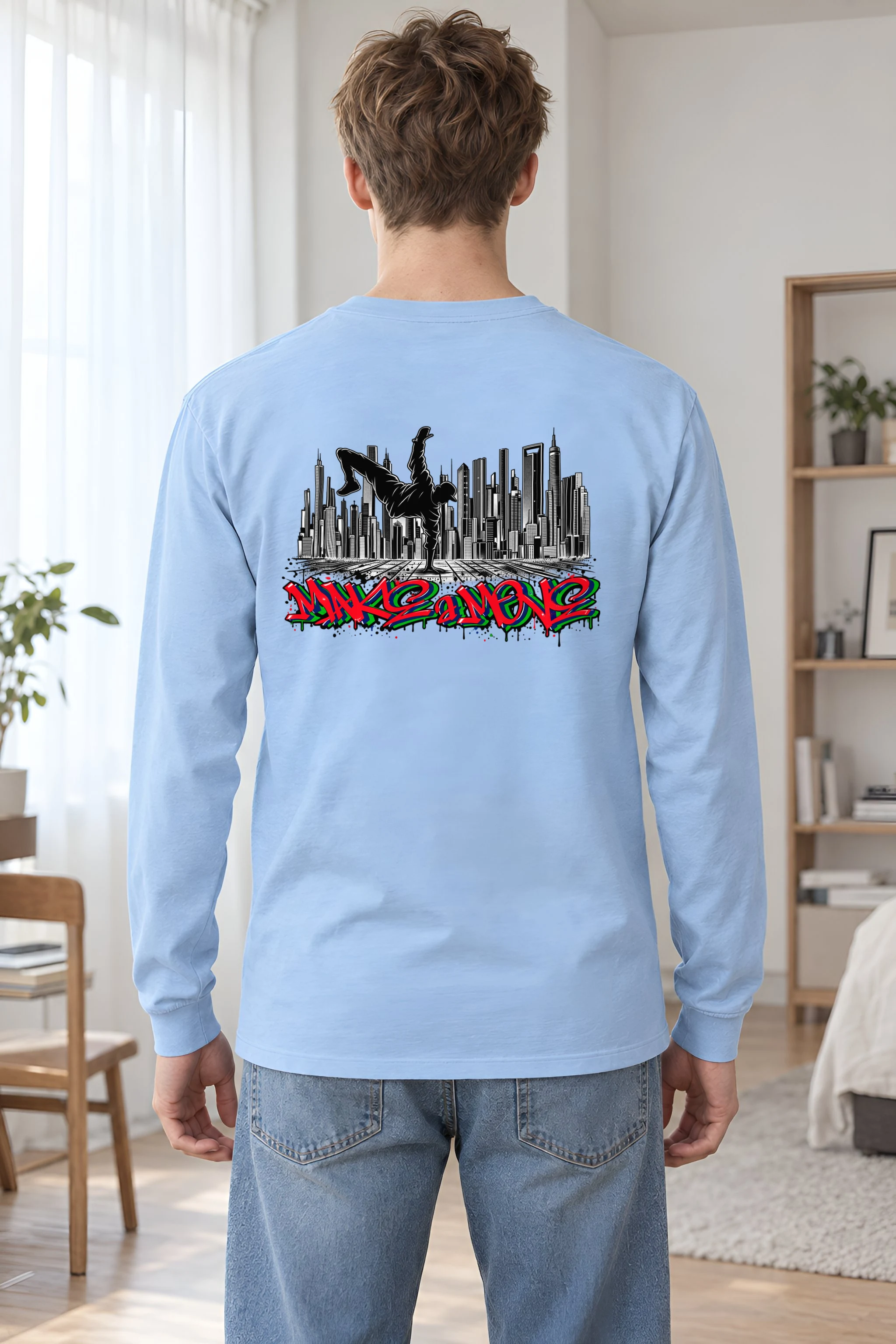 "One Hand Breakdancer" Unisex Longsleeve T-shirt