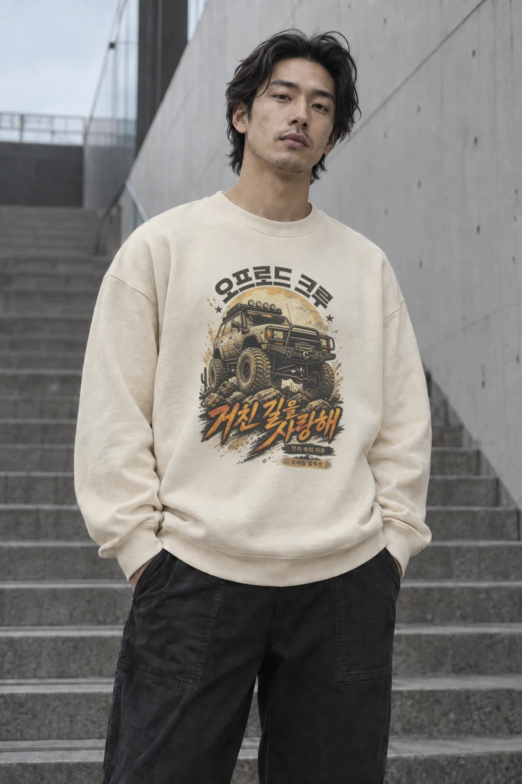 "One Life Off Road" Unisex Sponge Fleece Crewneck Sweatshirt | Bella + Canvas 3901