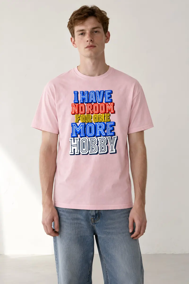 "One More Hobby" Heavyweight Unisex Crewneck T-shirt