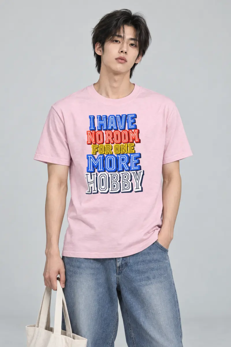 "One More Hobby" Heavyweight Unisex Crewneck T-shirt