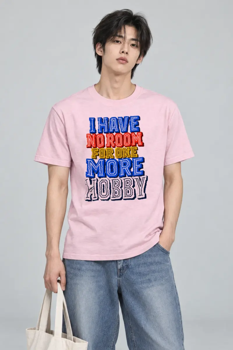 "One More Hobby" Heavyweight Unisex Crewneck T-shirt