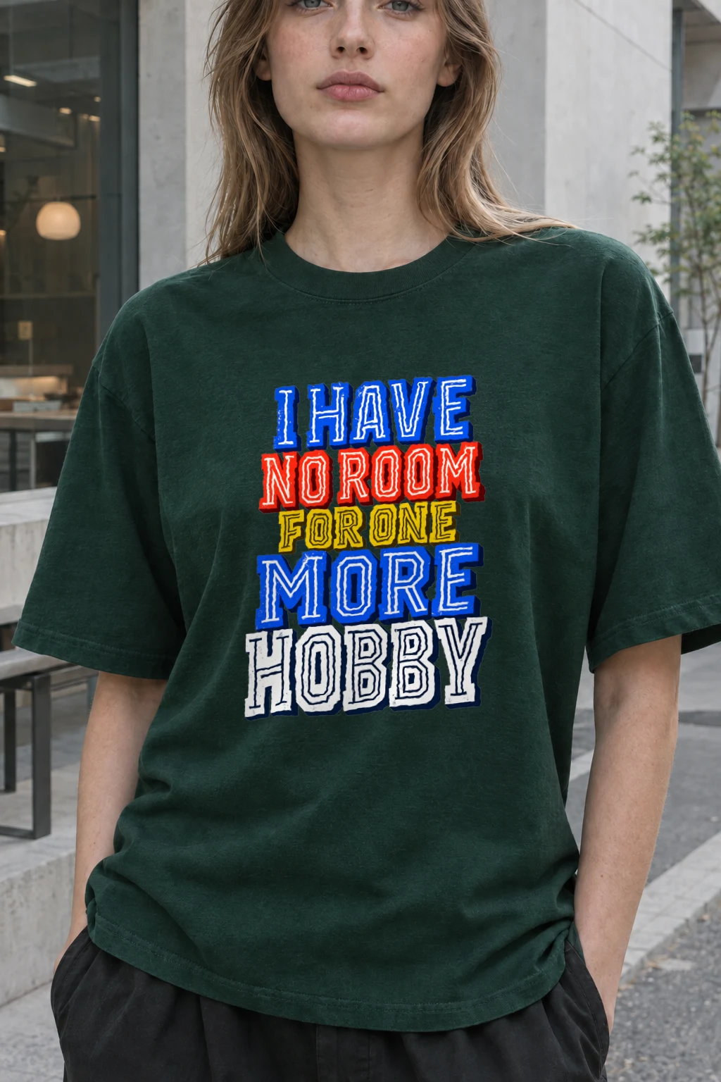 "One More Hobby" Heavyweight Unisex Crewneck T-shirt | Gildan 5000