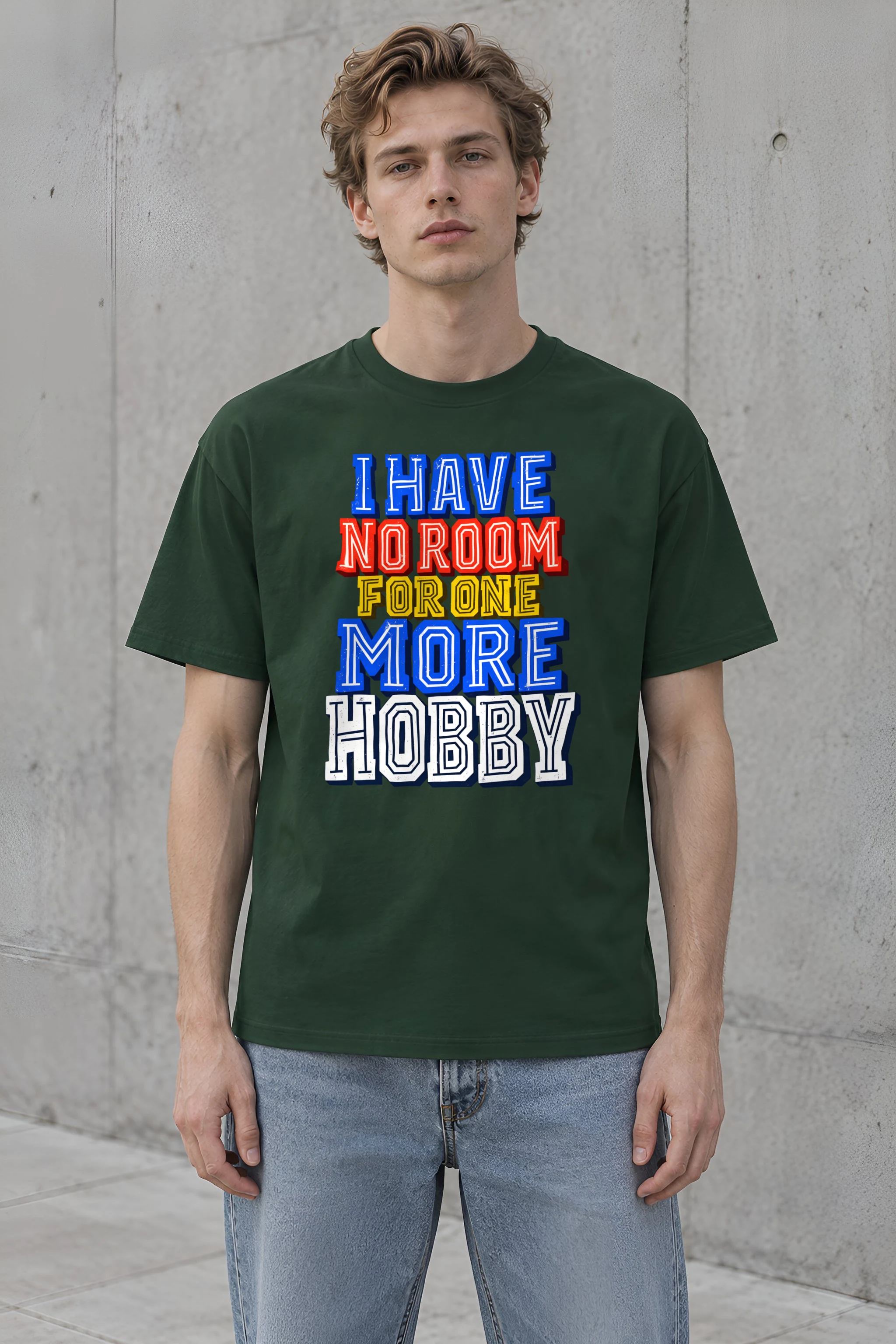 "One More Hobby" Heavyweight Unisex Crewneck T-shirt