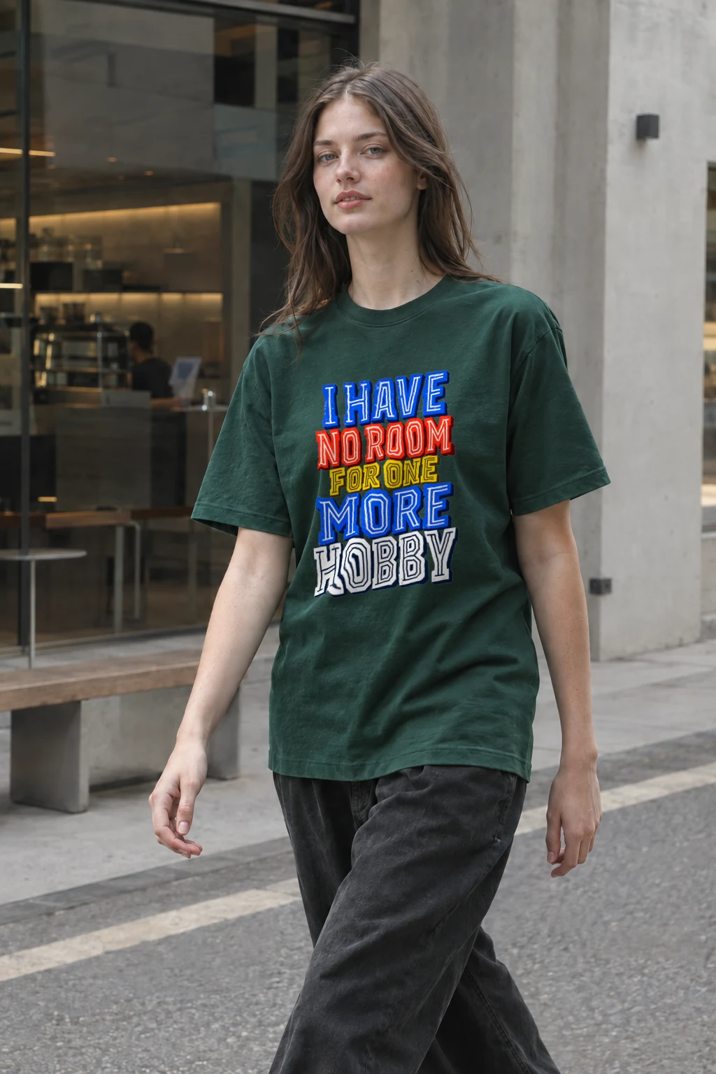 "One More Hobby" Heavyweight Unisex Crewneck T-shirt | Gildan 5000