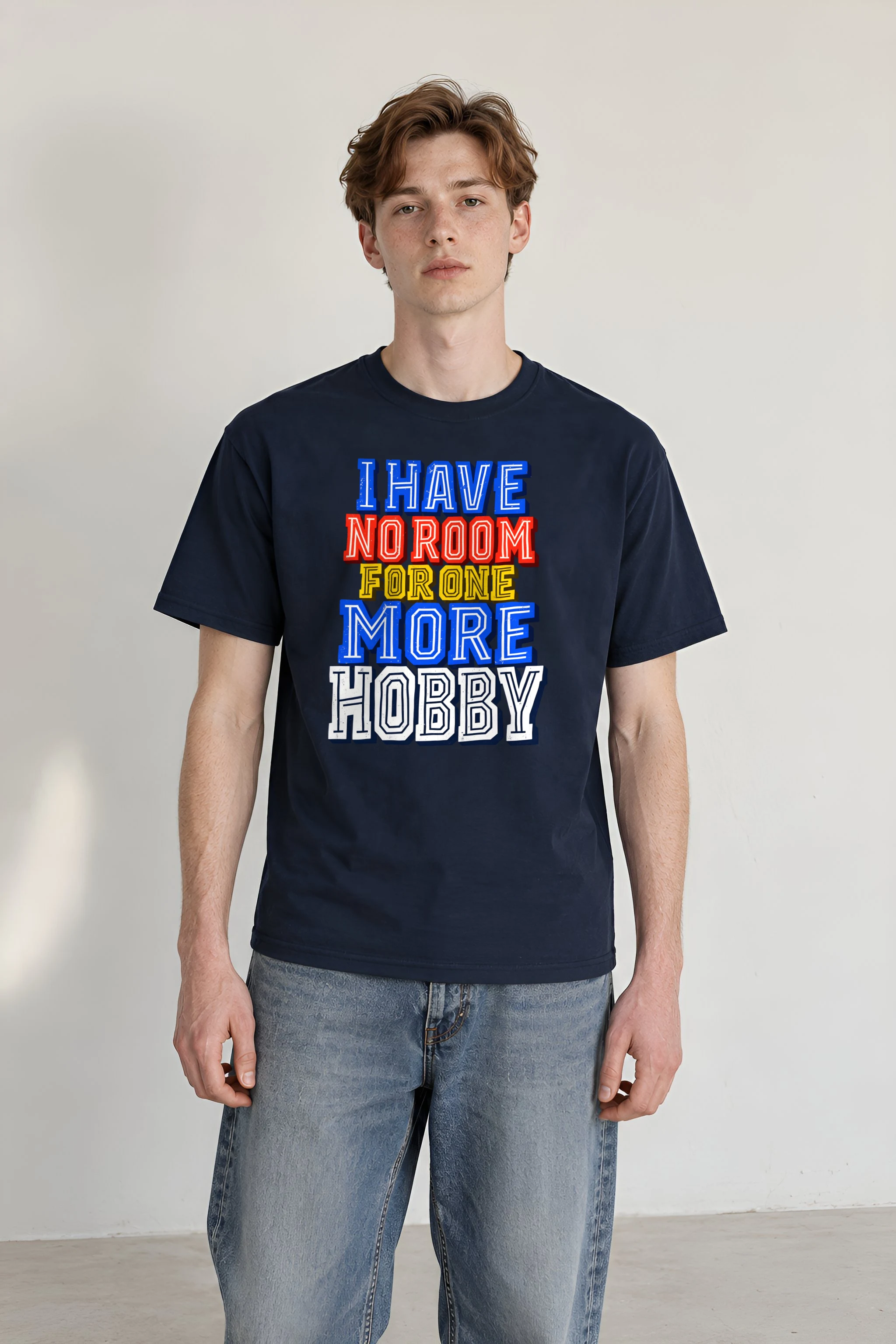 "One More Hobby" Heavyweight Unisex Crewneck T-shirt