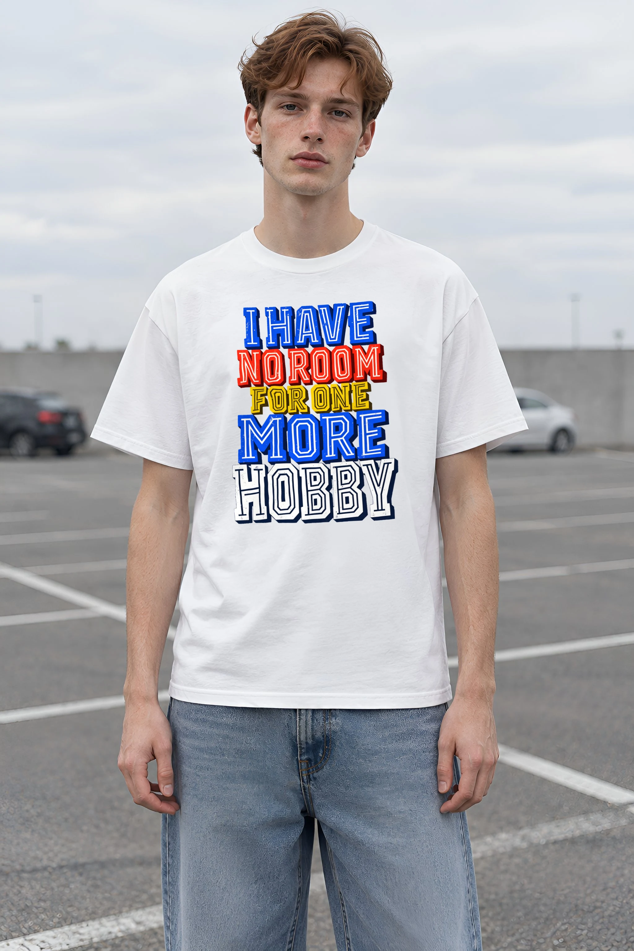 "One More Hobby" Heavyweight Unisex Crewneck T-shirt
