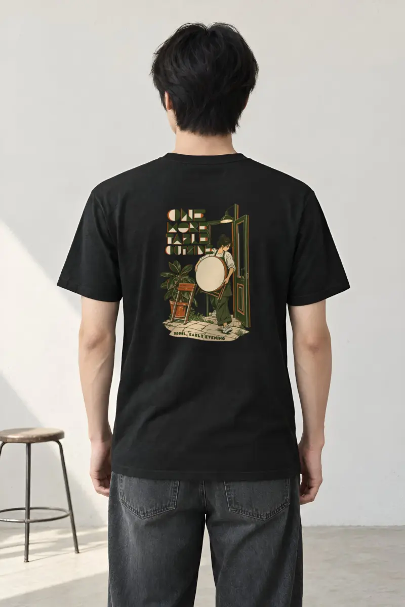 "One More Table Outside" Heavyweight Unisex Crewneck T-shirt