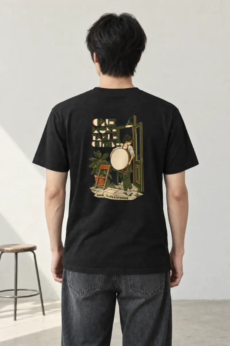 "One More Table Outside" Heavyweight Unisex Crewneck T-shirt