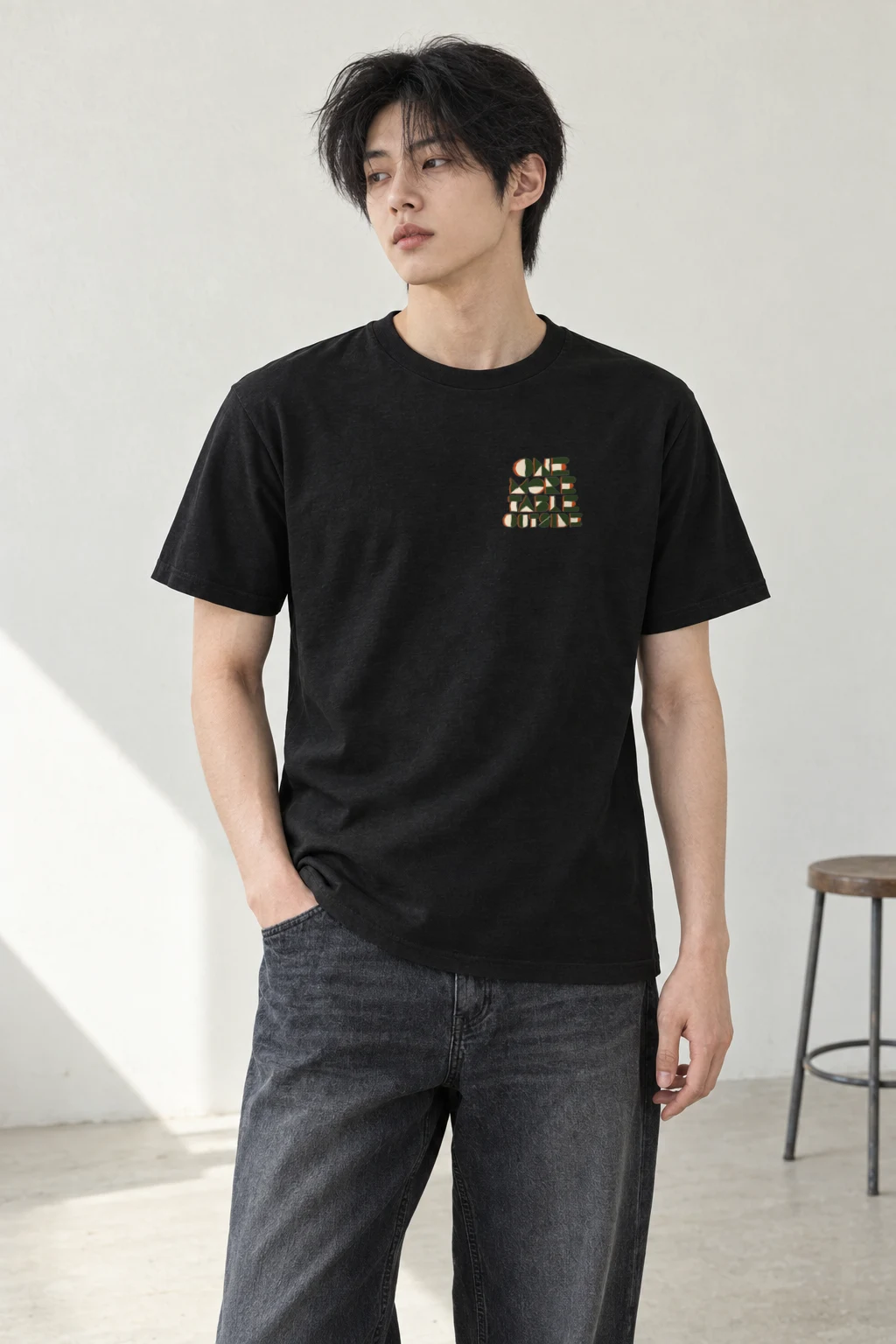 "One More Table Outside" Heavyweight Unisex Crewneck T-shirt