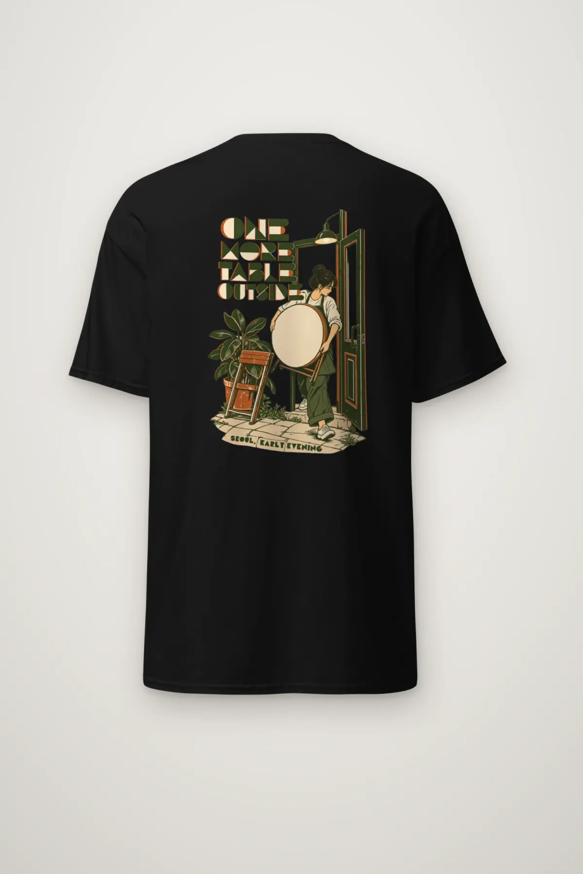 "One More Table Outside" Heavyweight Unisex Crewneck T-shirt