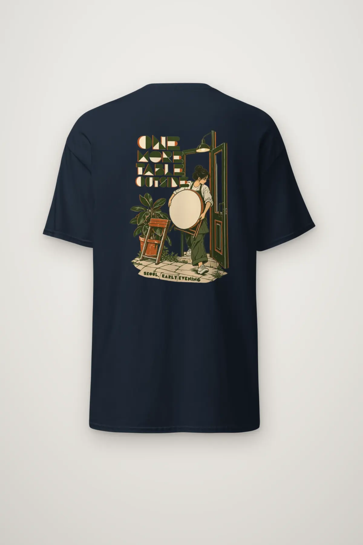 "One More Table Outside" Heavyweight Unisex Crewneck T-shirt