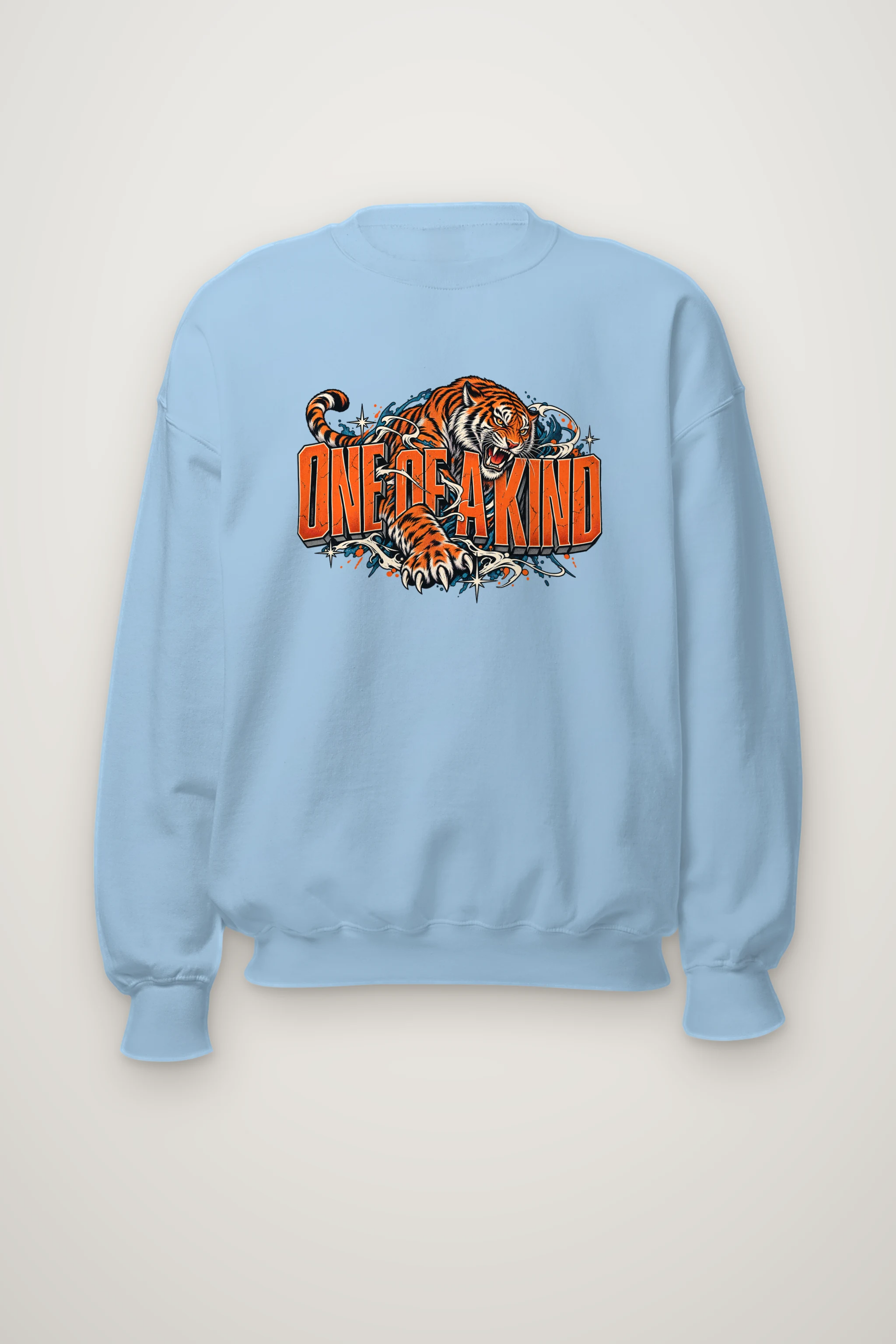 "One Of A Kind Tiger" Heavy Blend Unisex Crewneck Sweatshirt
