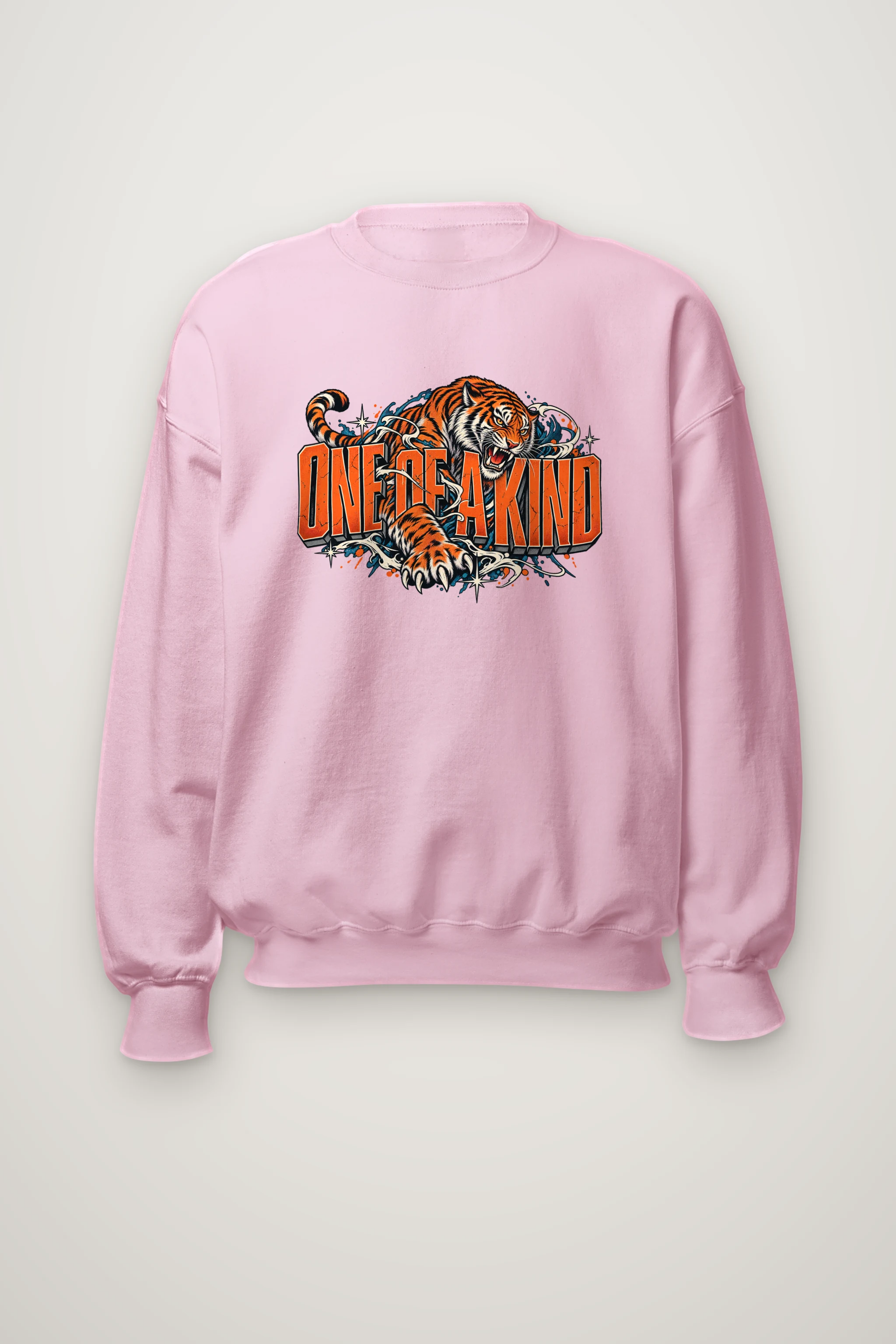"One Of A Kind Tiger" Heavy Blend Unisex Crewneck Sweatshirt