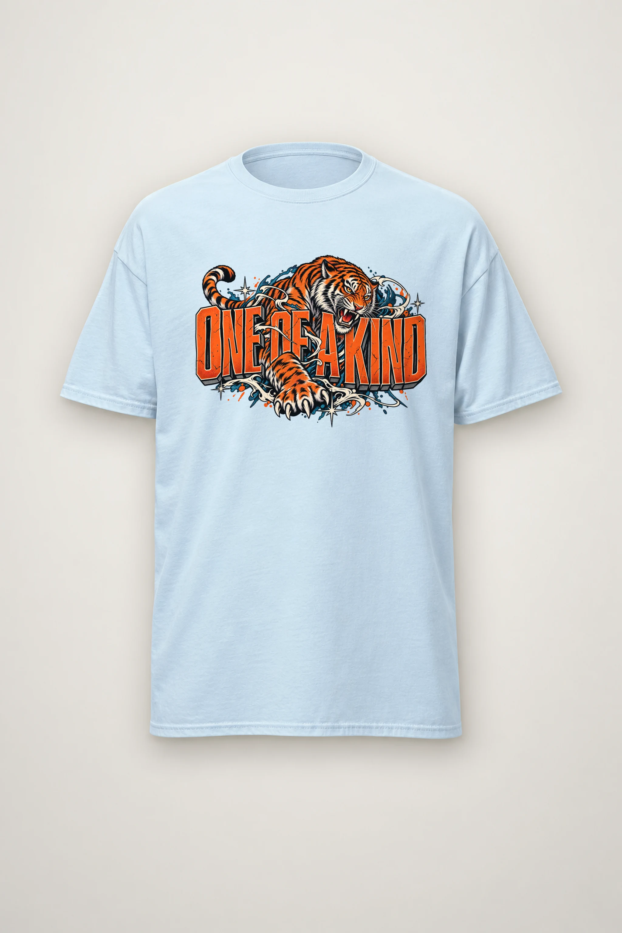 "Roaring Tiger Script" Heavyweight Unisex Crewneck T-shirt