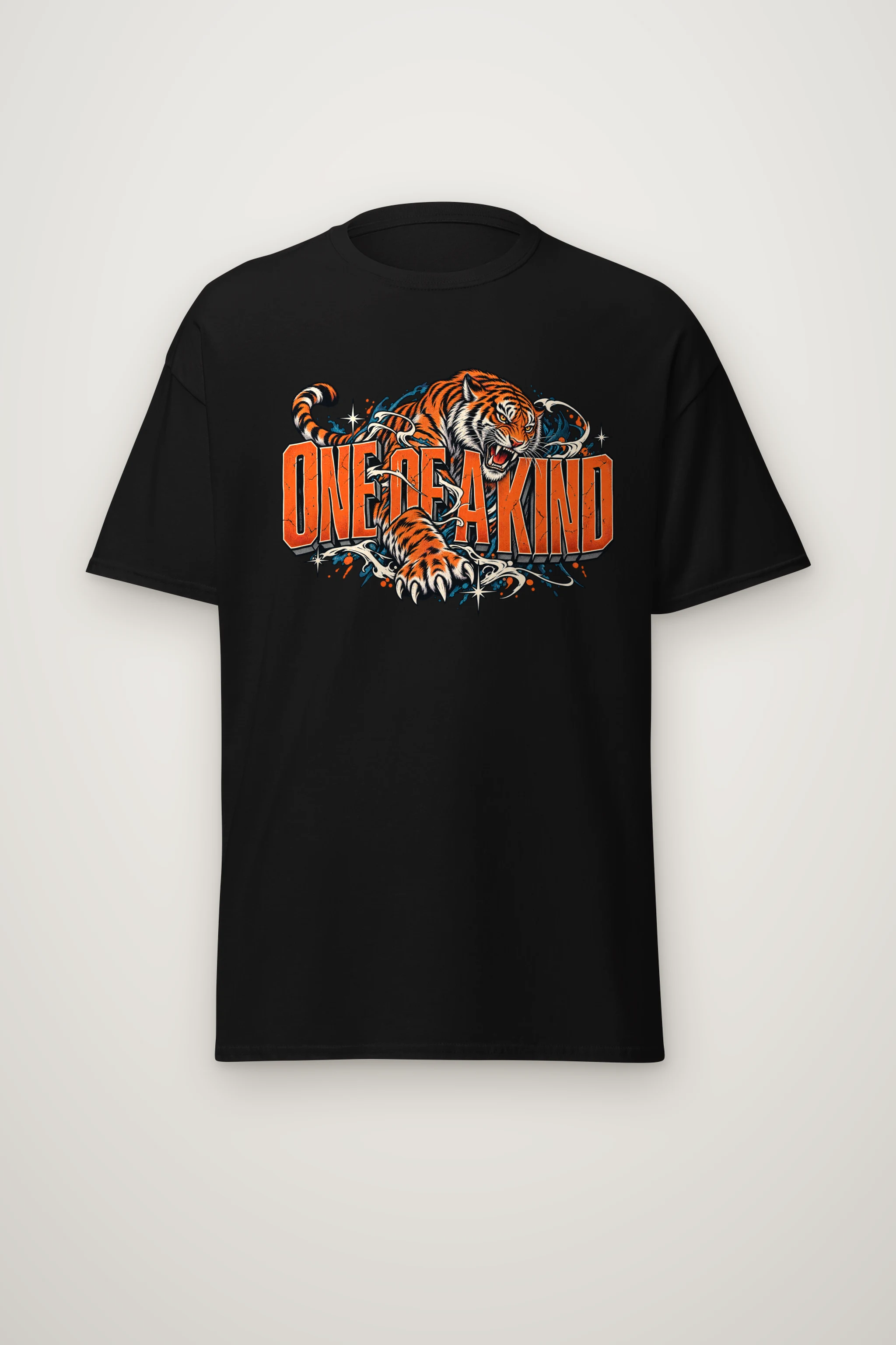 "Roaring Tiger Script" Heavyweight Unisex Crewneck T-shirt