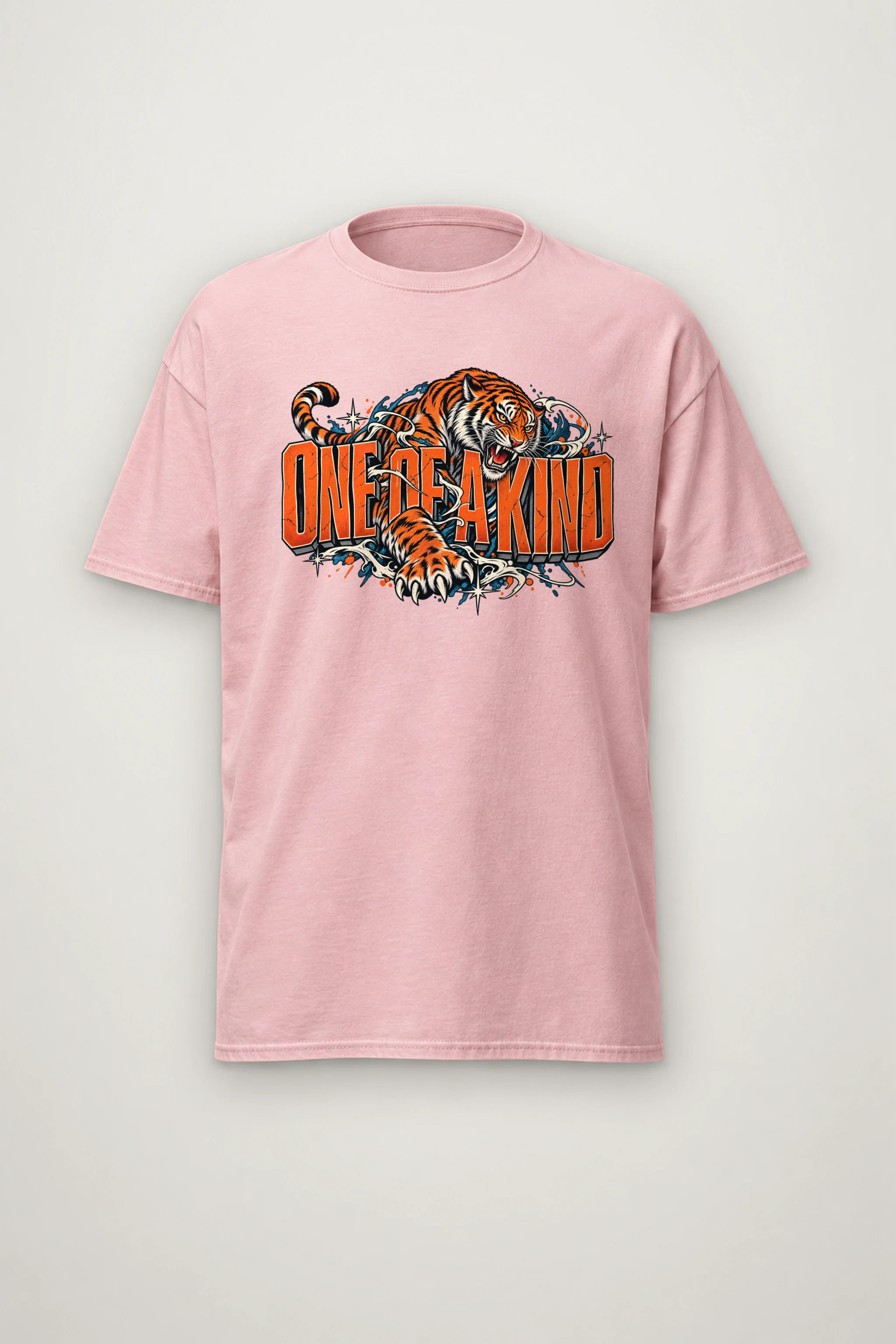 "Roaring Tiger Script" Heavyweight Unisex Crewneck T-shirt