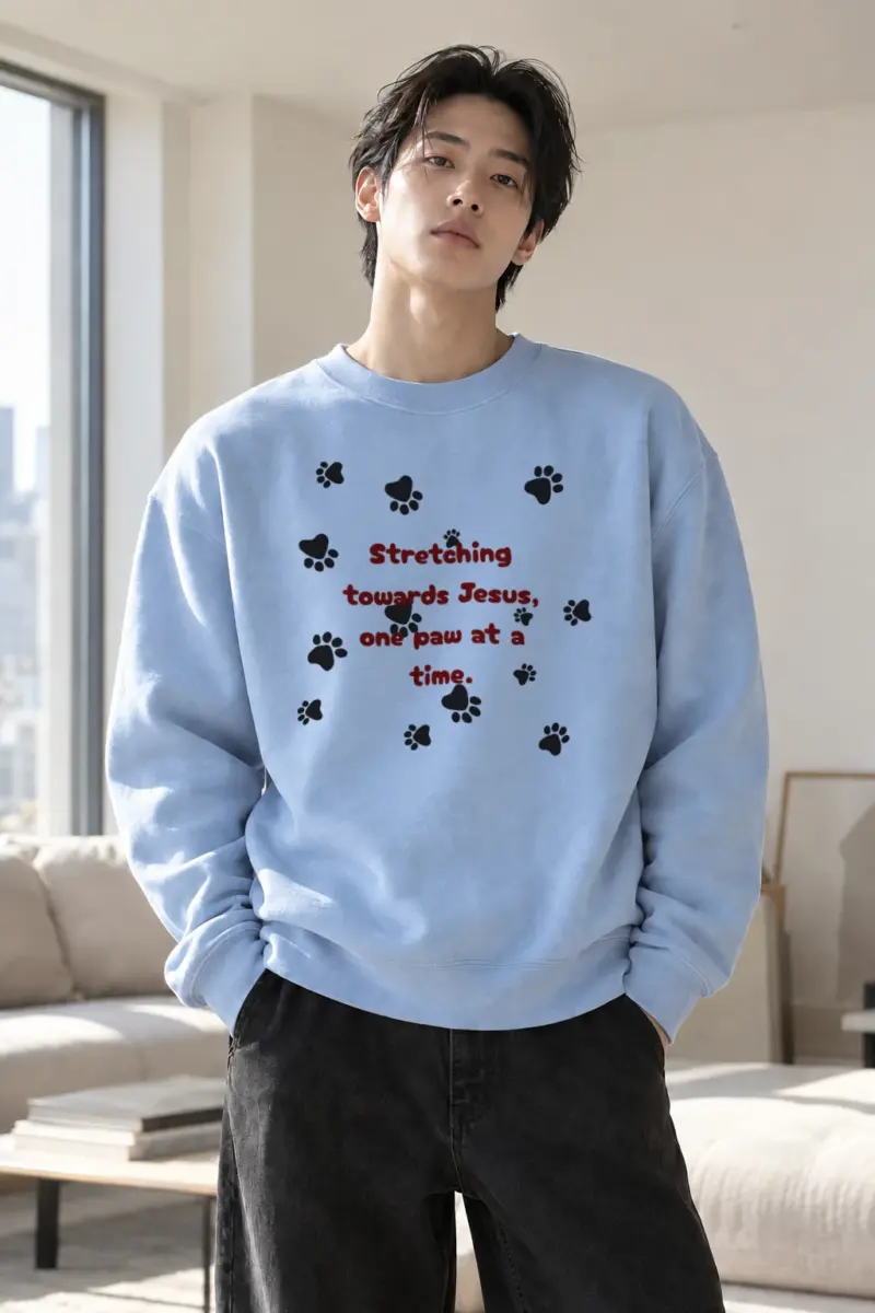 “One Paw At A Time” Heavy Blend Unisex Crewneck Sweatshirt | Gildan 18000