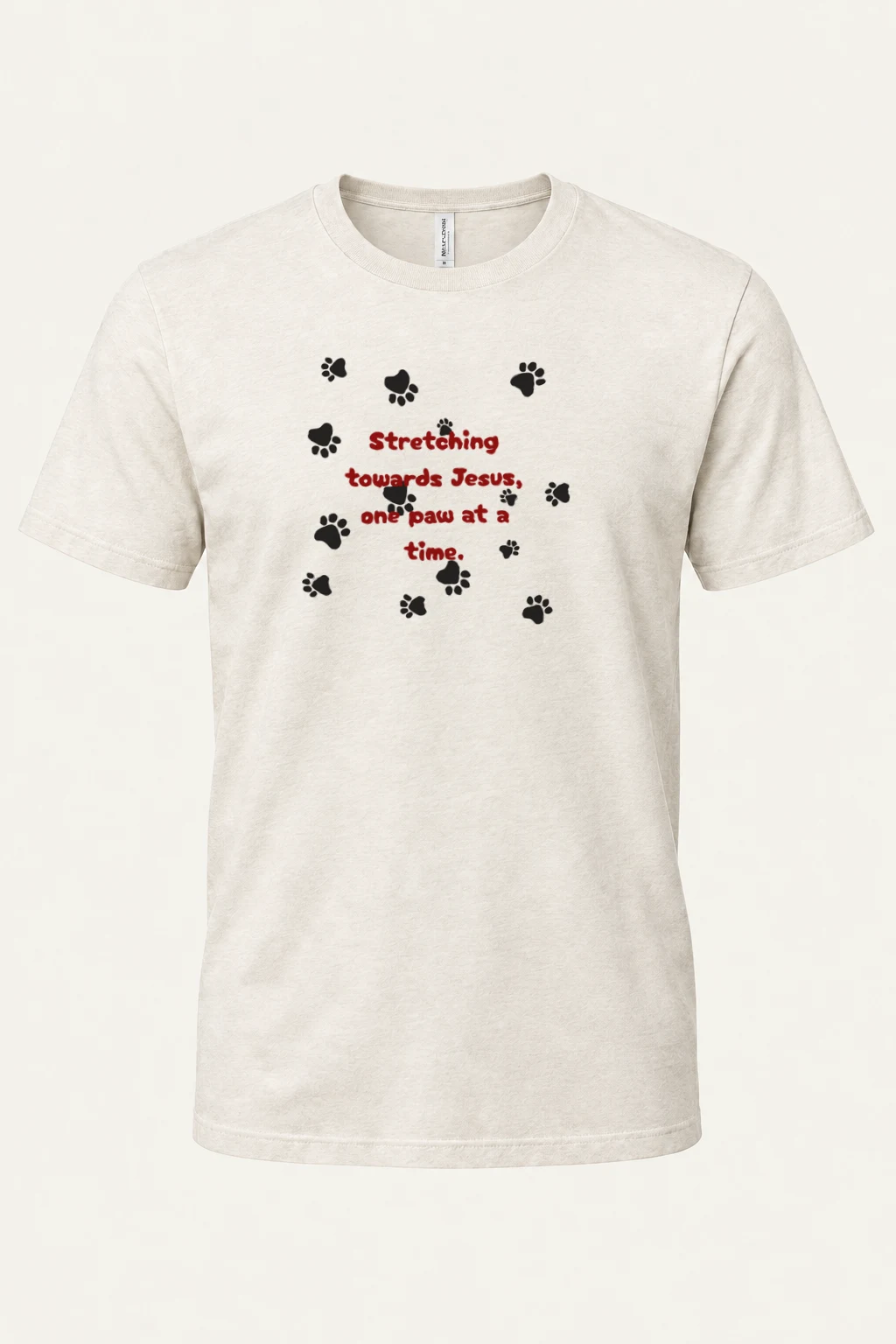 "One Paw At A Time" Heavyweight Unisex Crewneck T-shirt | Gildan 5000