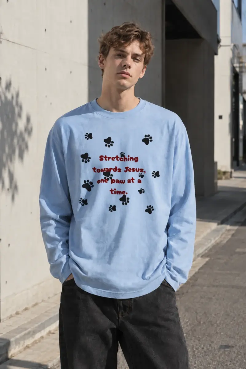 “One Paw At A Time” Unisex Longsleeve T-shirt | Gildan 2400