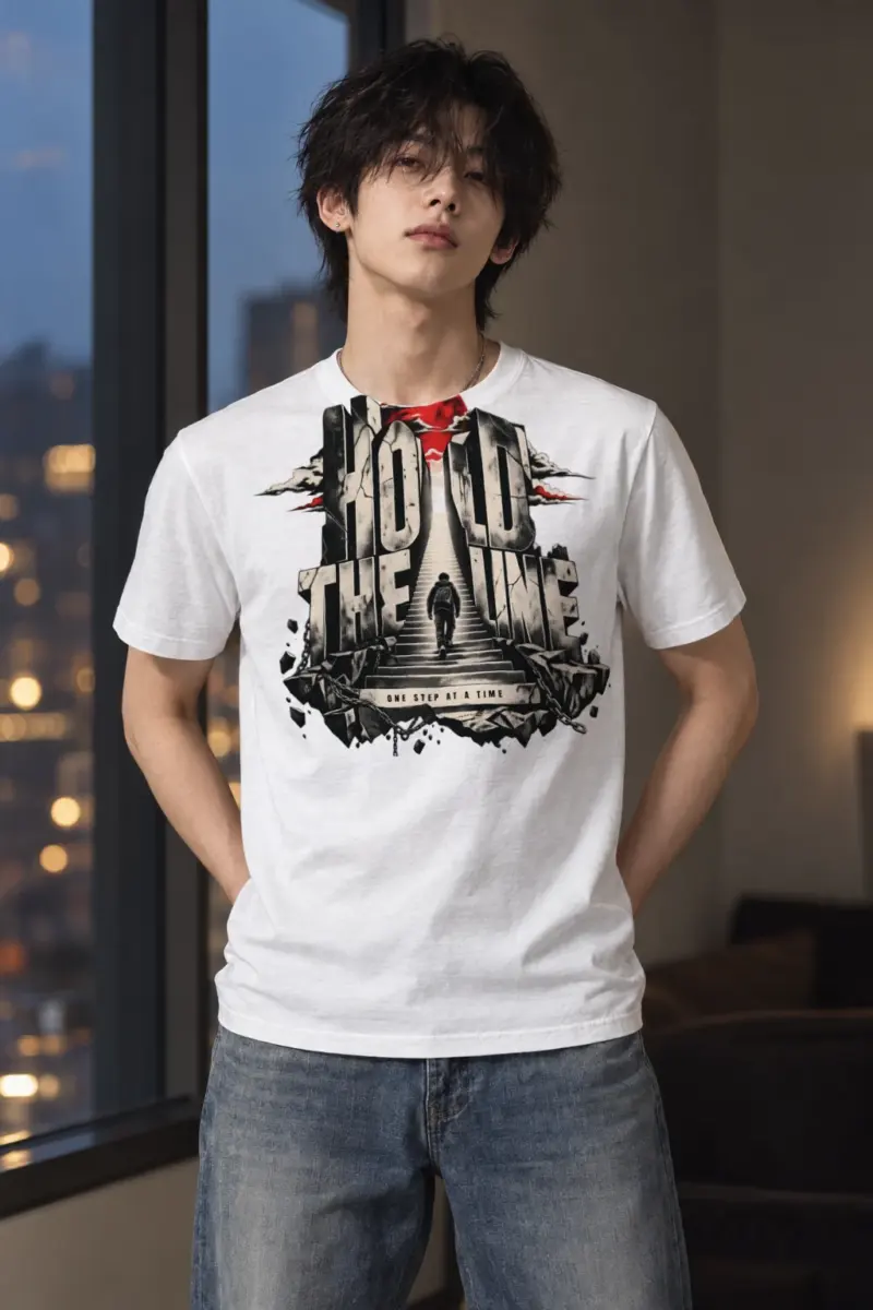 "One Step At A Time" Heavyweight Unisex Crewneck T-shirt