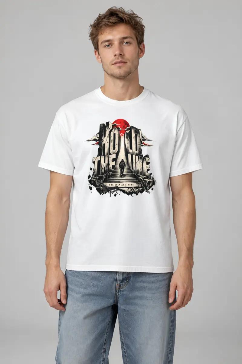 "One Step At A Time" Heavyweight Unisex Crewneck T-shirt