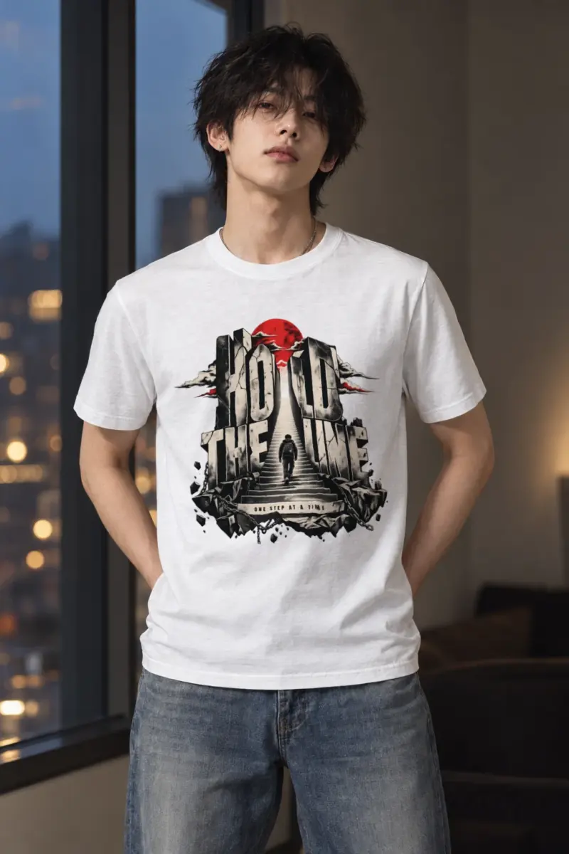 "One Step At A Time" Heavyweight Unisex Crewneck T-shirt