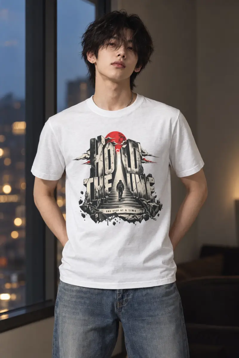 "One Step At A Time" Heavyweight Unisex Crewneck T-shirt