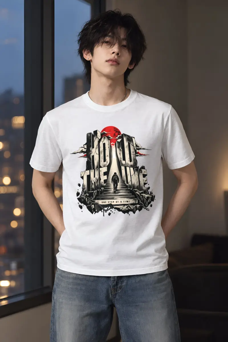 "One Step At A Time" Heavyweight Unisex Crewneck T-shirt