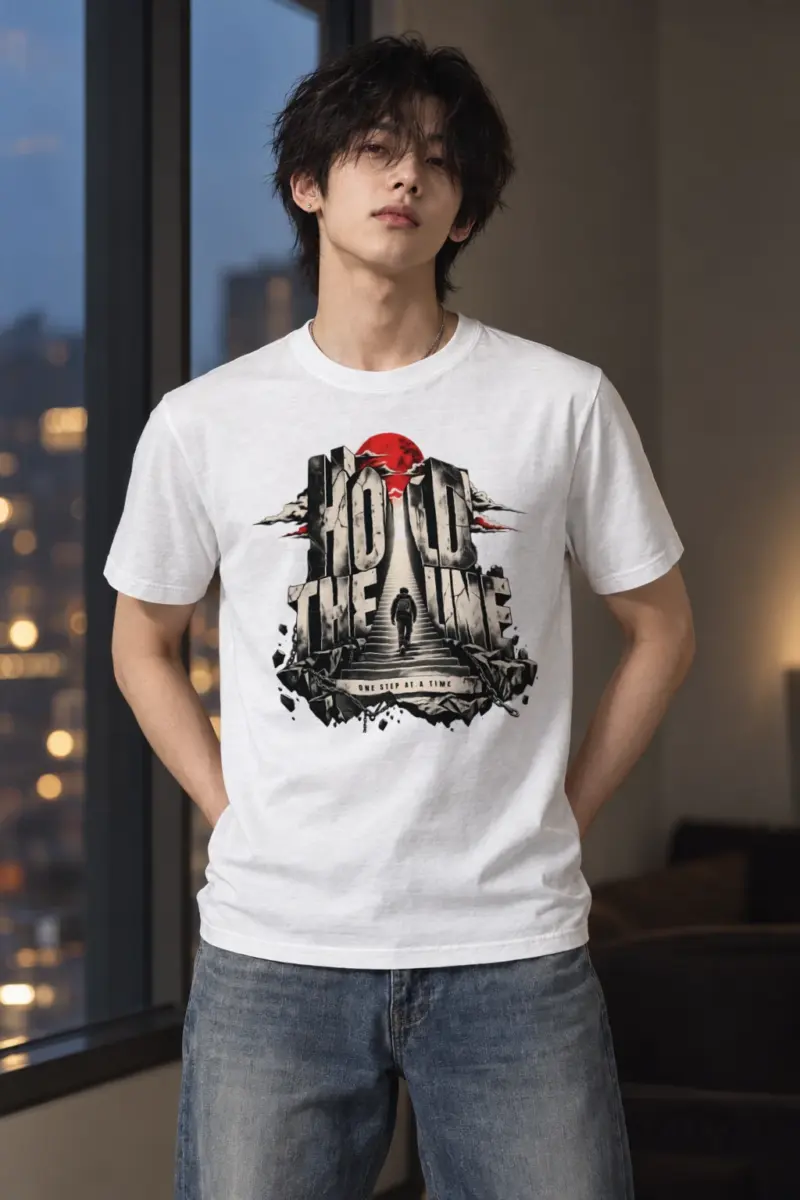 "One Step At A Time" Heavyweight Unisex Crewneck T-shirt