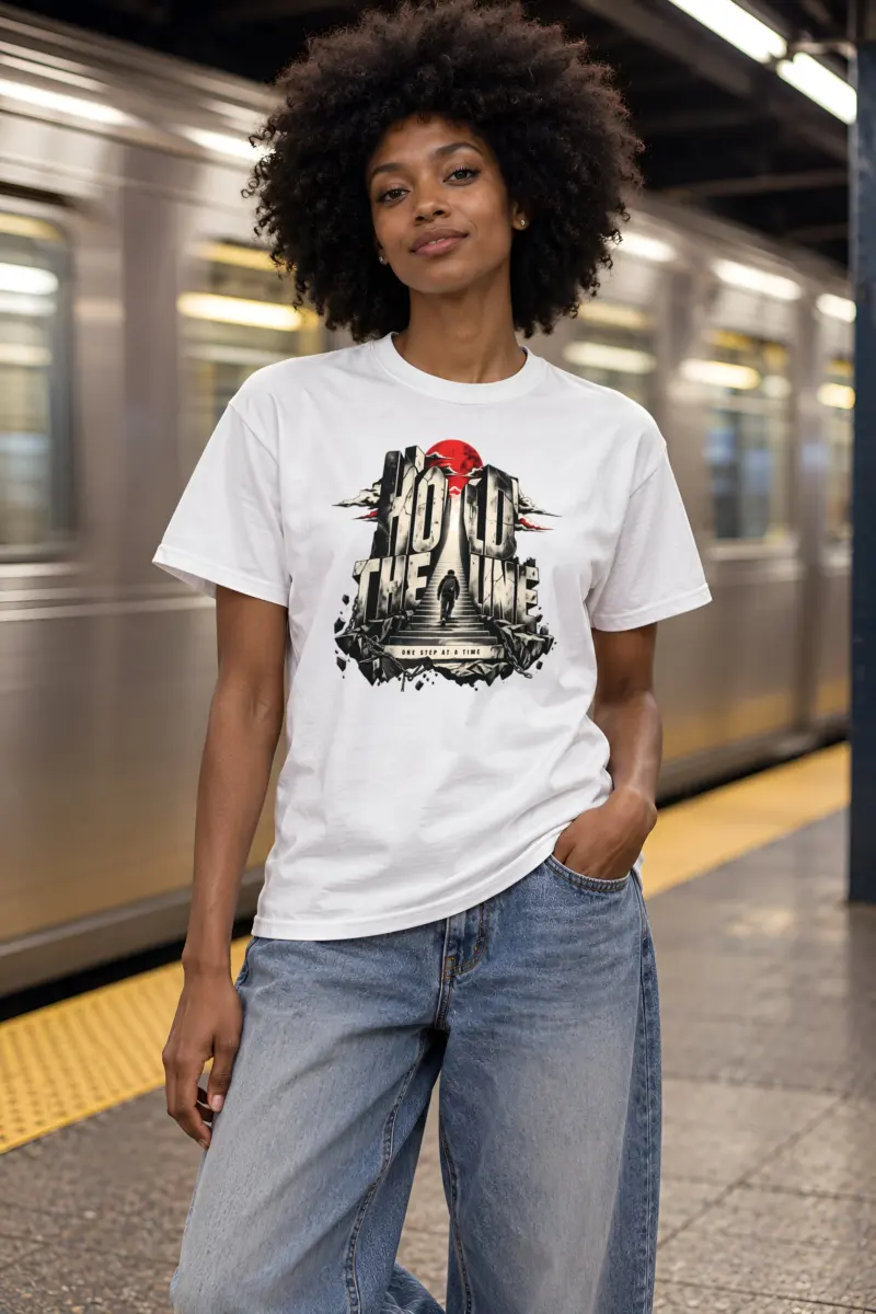 "One Step At A Time" Heavyweight Unisex Crewneck T-shirt