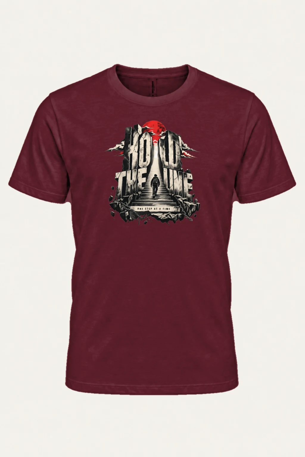 "One Step At A Time" Heavyweight Unisex Crewneck T-shirt | Gildan 5000