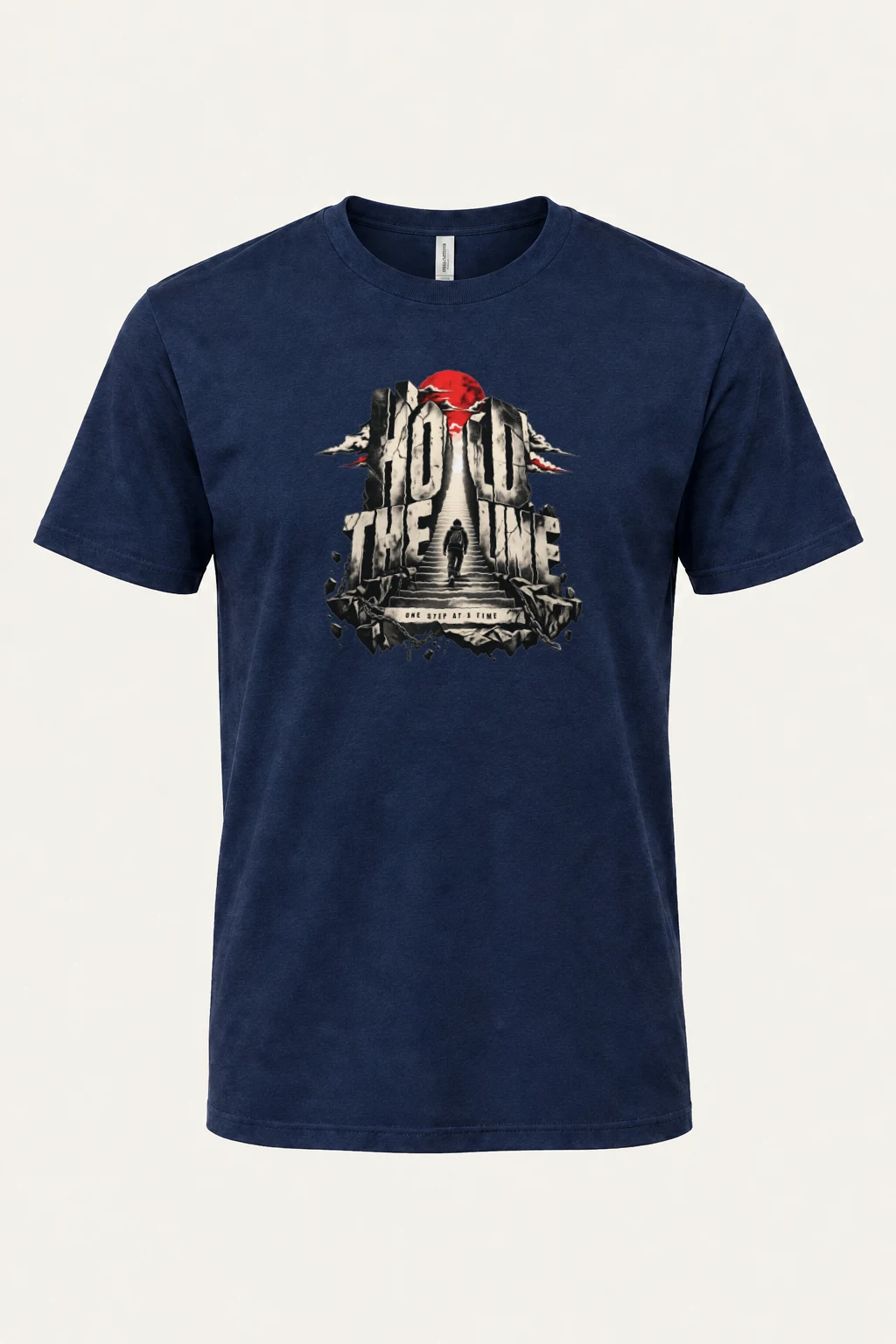 "One Step At A Time" Heavyweight Unisex Crewneck T-shirt | Gildan 5000
