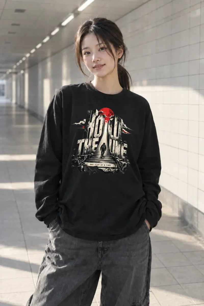 "One Step At A Time" Unisex Longsleeve T-shirt | Gildan 2400