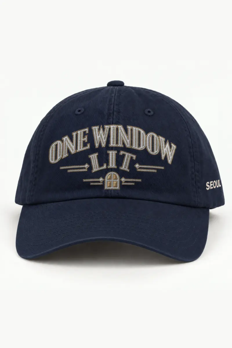 "One Window Lit" Classic Dad Hat · Embroidered — navy/cap-front
