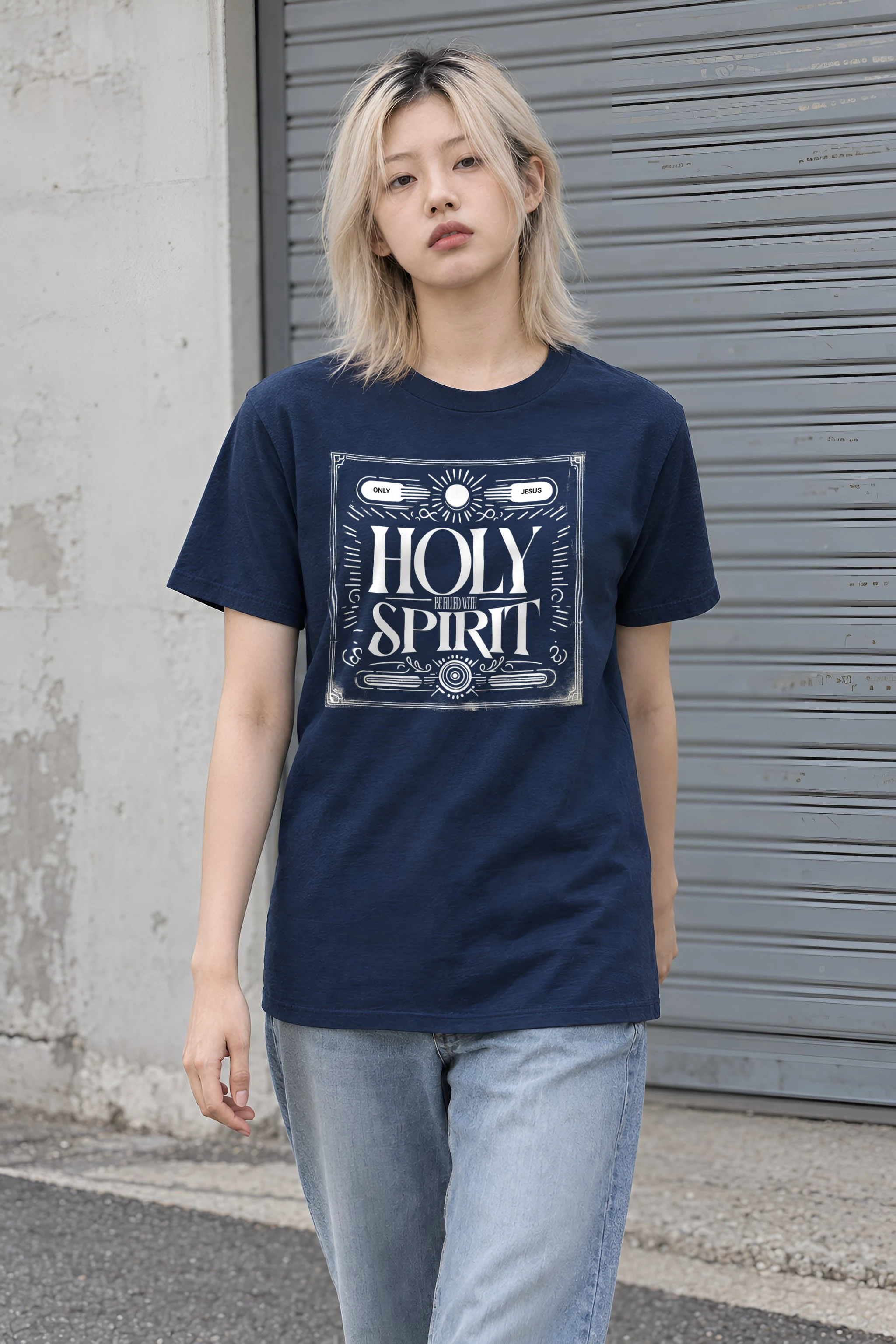 "Only Jesus" Heavyweight Unisex Crewneck T-shirt