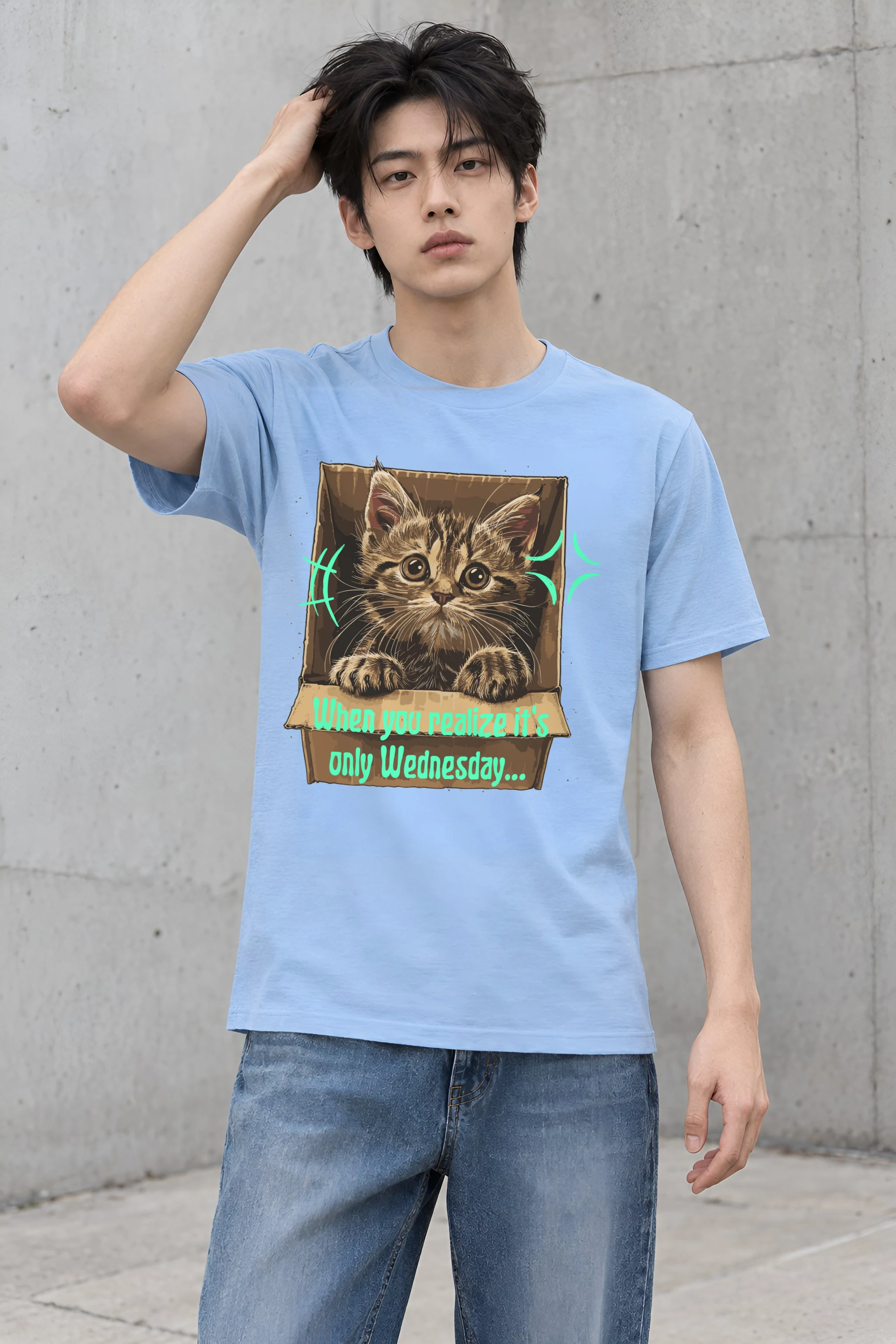 "Only Wednesday" Heavyweight Unisex Crewneck T-shirt