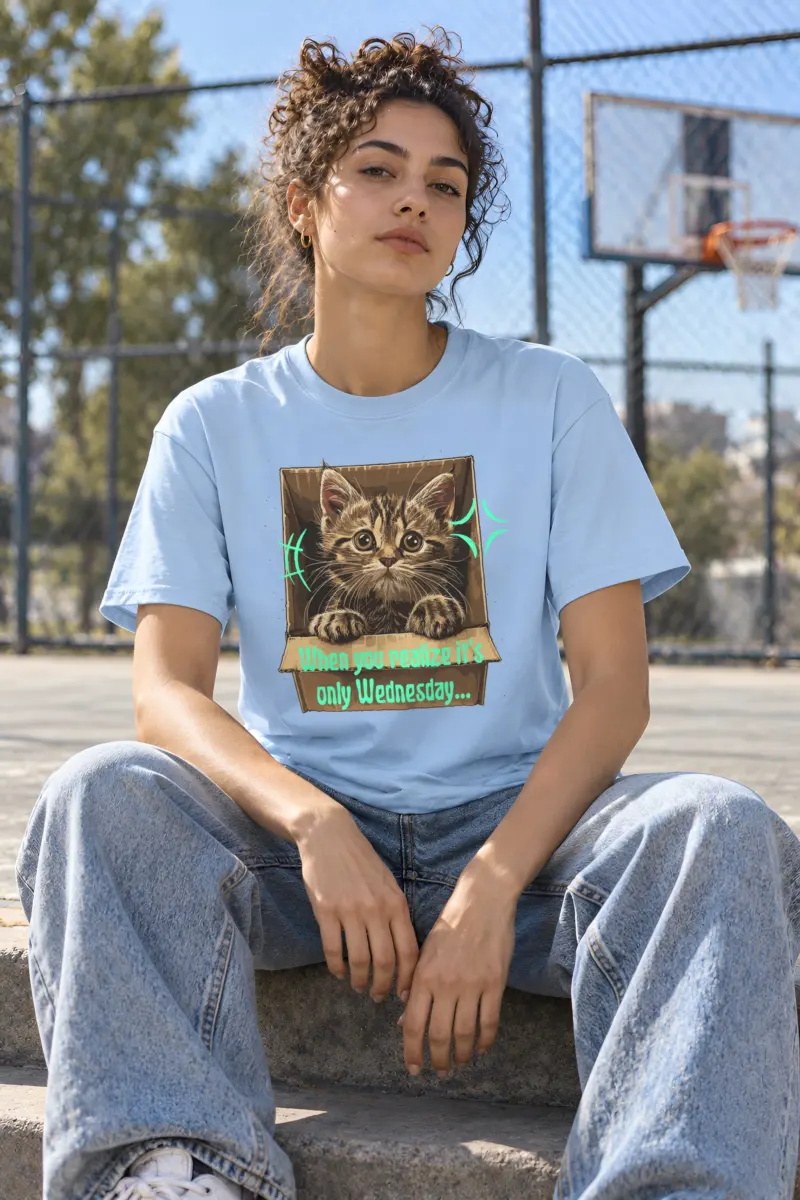 "Only Wednesday" Heavyweight Unisex Crewneck T-shirt
