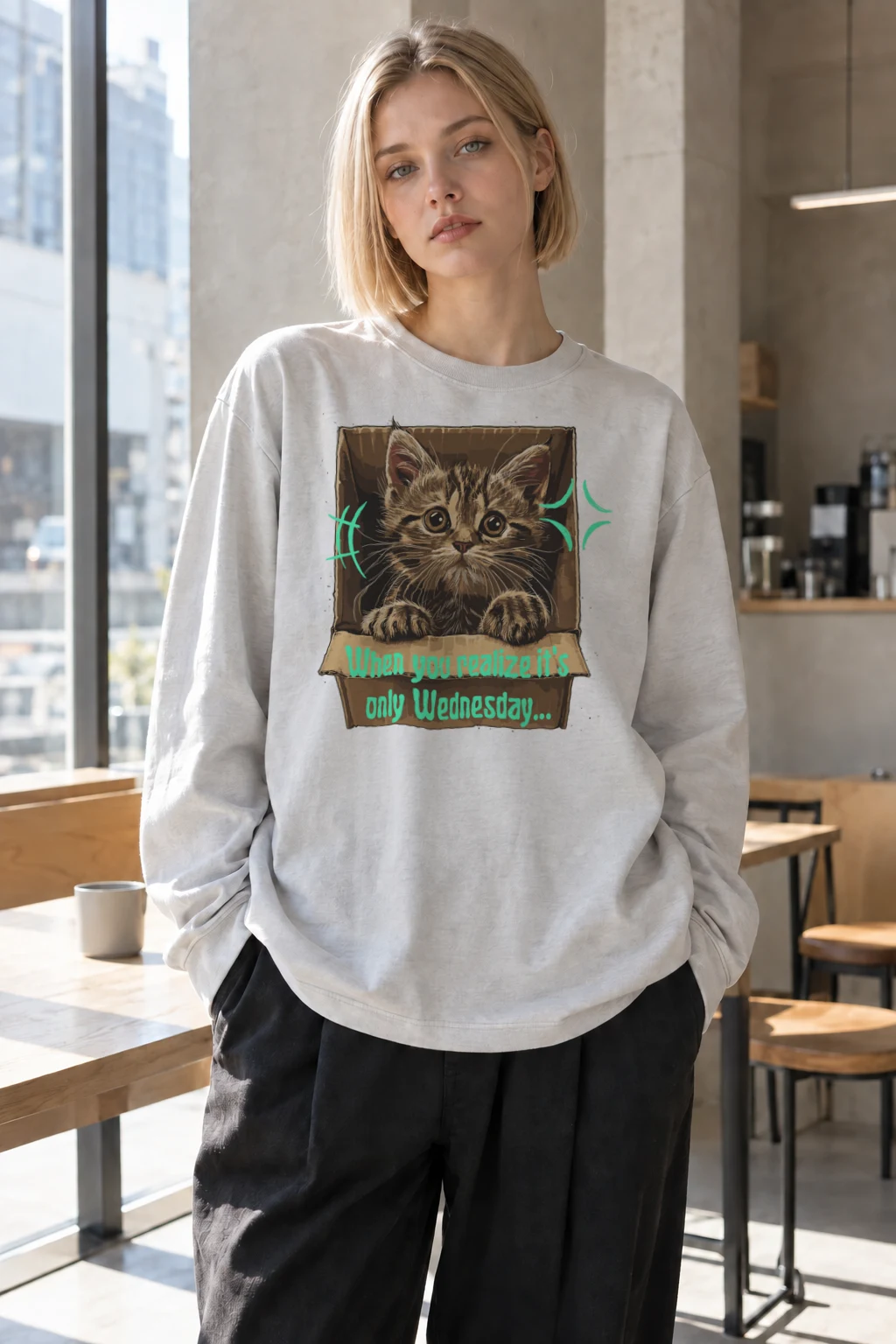 "Only Wednesday" Unisex Longsleeve T-shirt | Gildan 2400