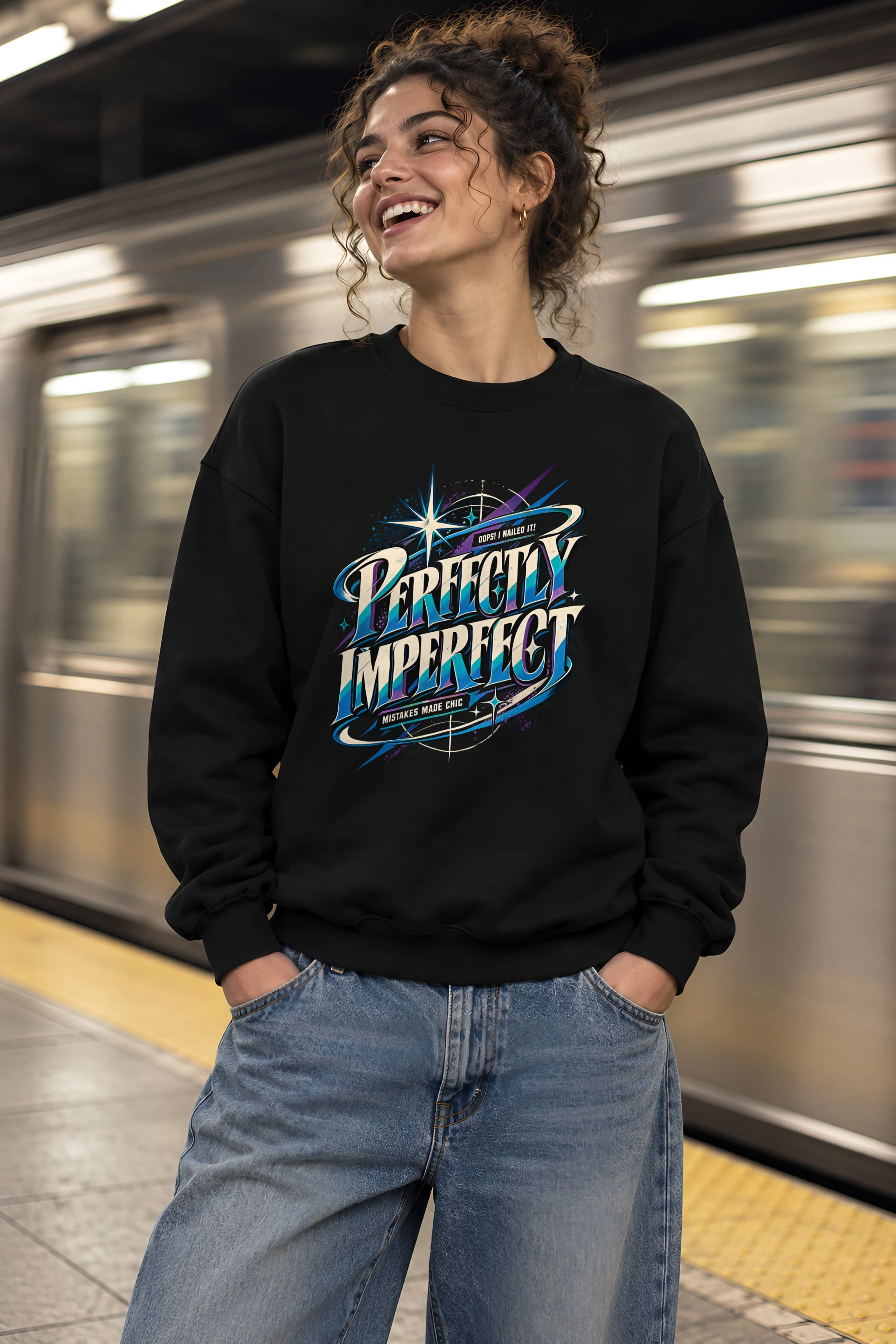 "Oops I Nailed It" 1 Crewneck Sweatshirt