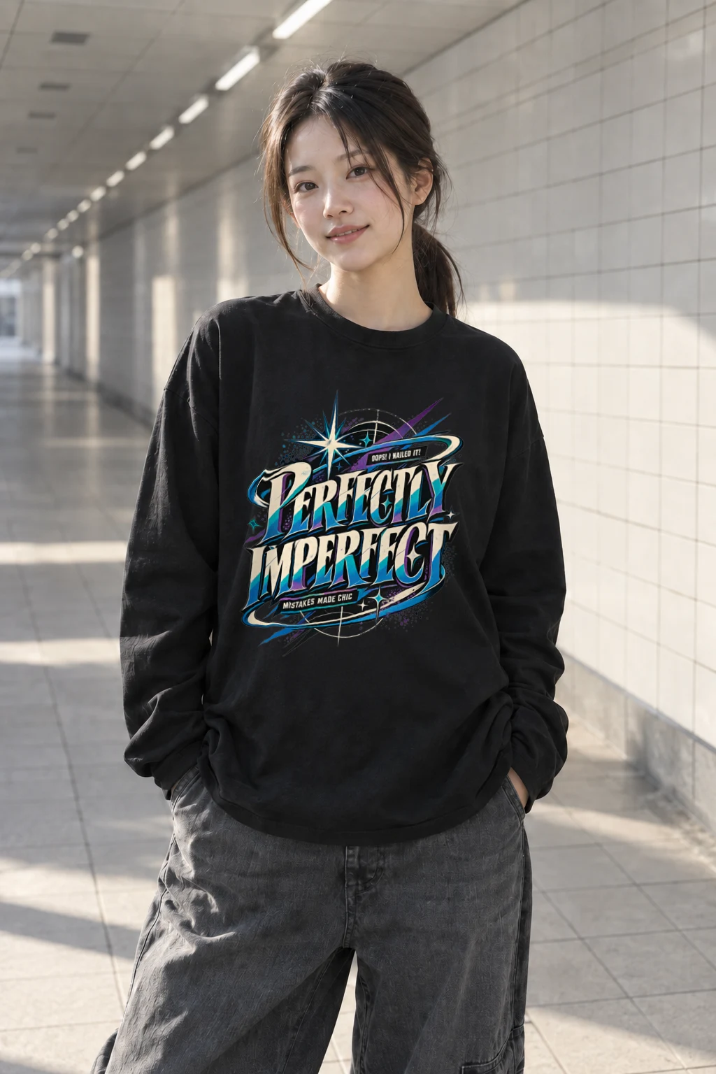 "Oops I Nailed It" Unisex Longsleeve T-shirt | Gildan 2400