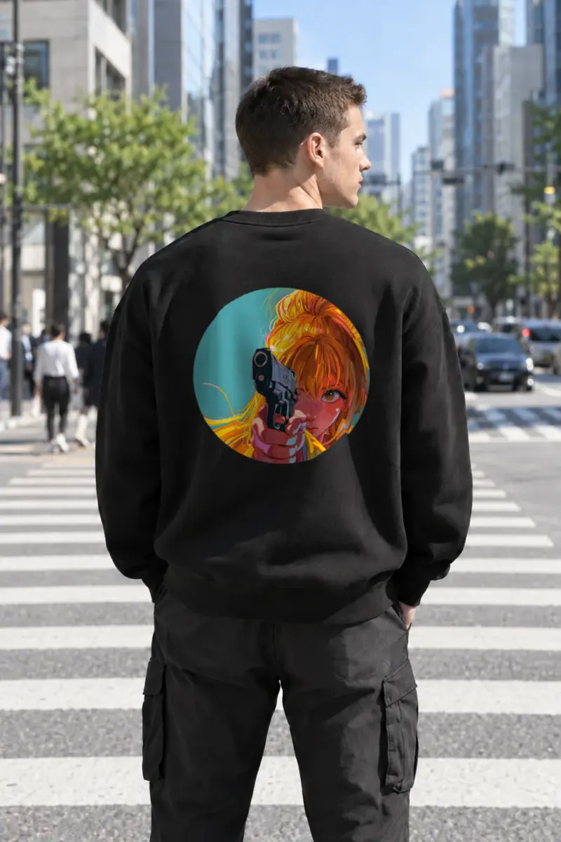 "Orange Aim" Heavy Blend Unisex Crewneck Sweatshirt | Gildan 18000