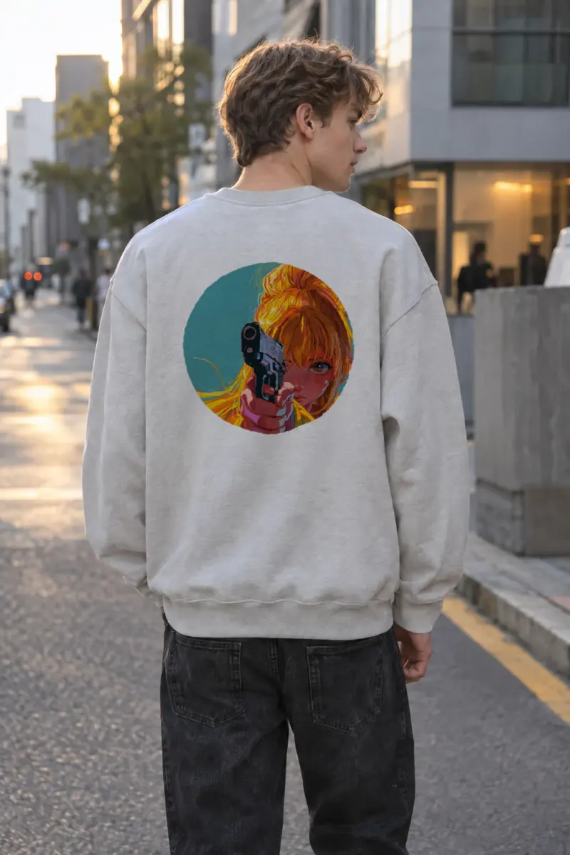 "Orange Aim" Heavy Blend Unisex Crewneck Sweatshirt | Gildan 18000