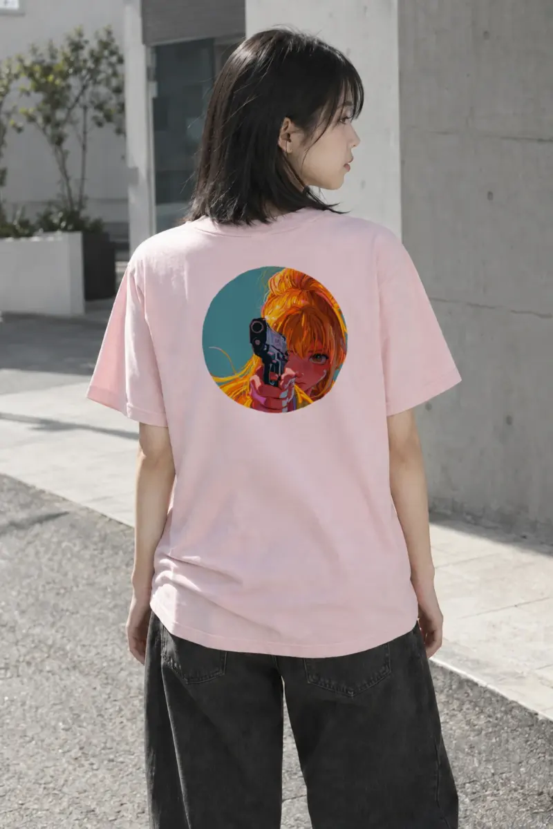 "Orange Aim" Heavyweight Unisex Crewneck T-shirt | Gildan 5000