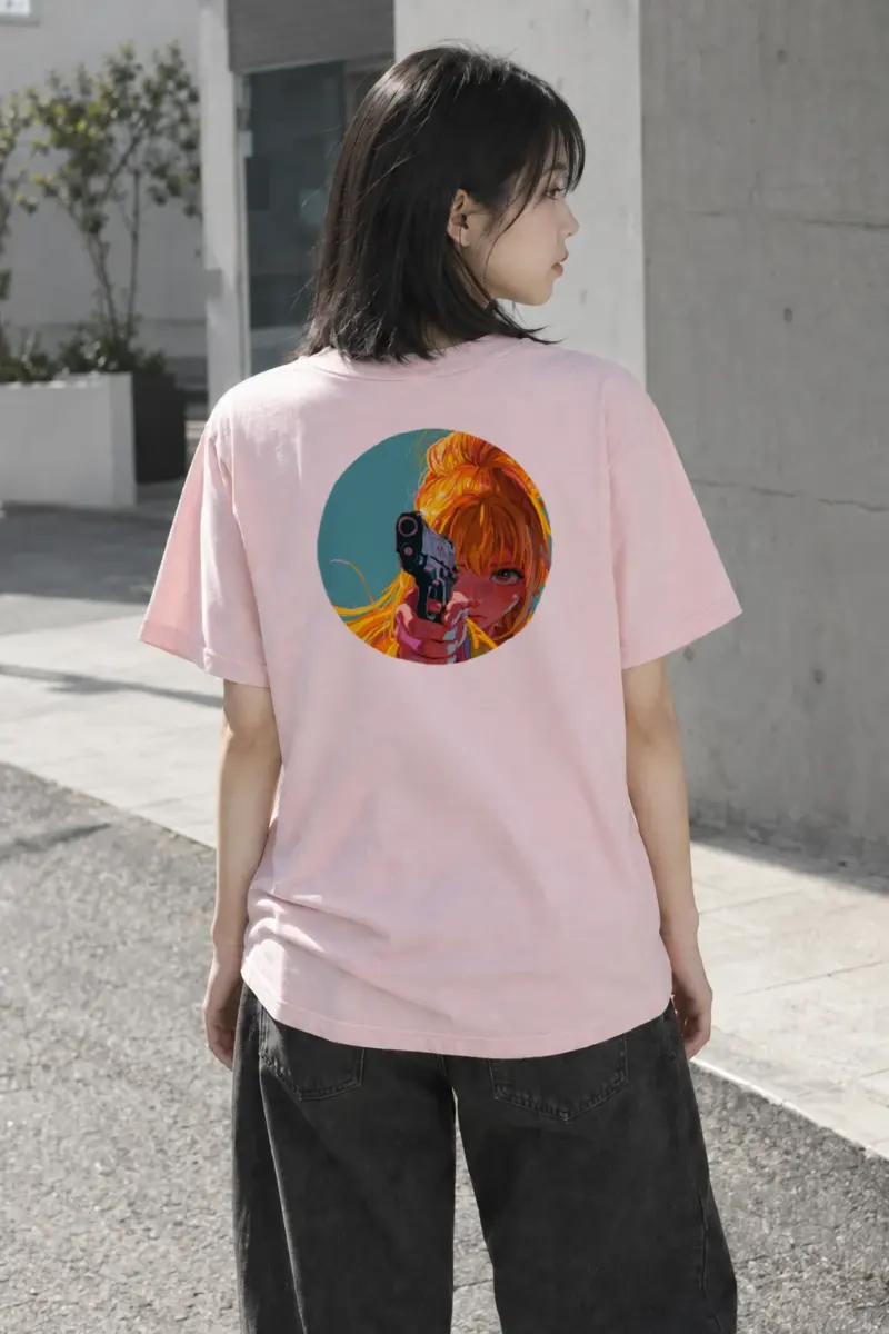 “Orange Aim” Heavyweight Unisex Crewneck T-shirt | Gildan 5000