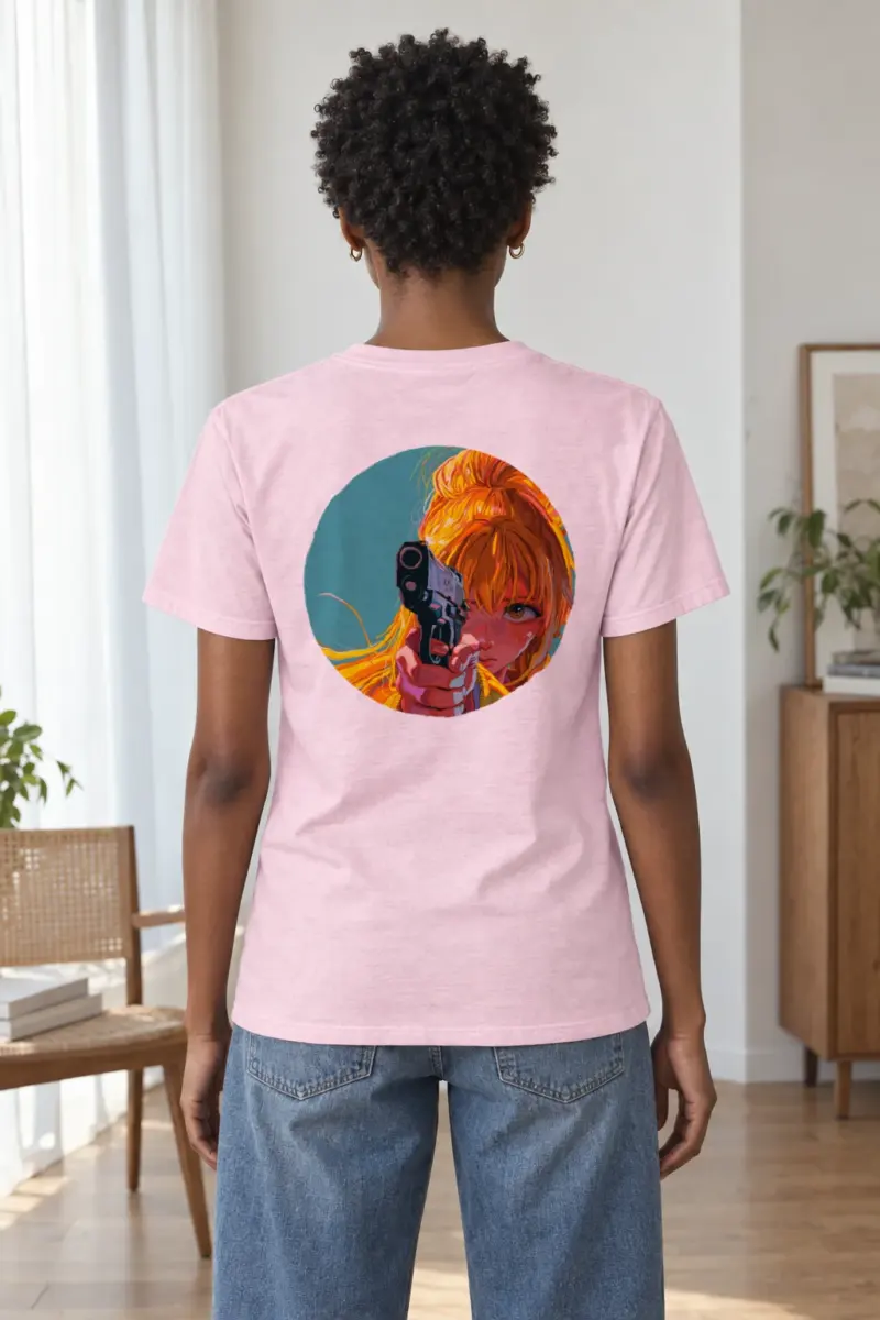 "Orange Aim" Heavyweight Unisex Crewneck T-shirt | Gildan 5000