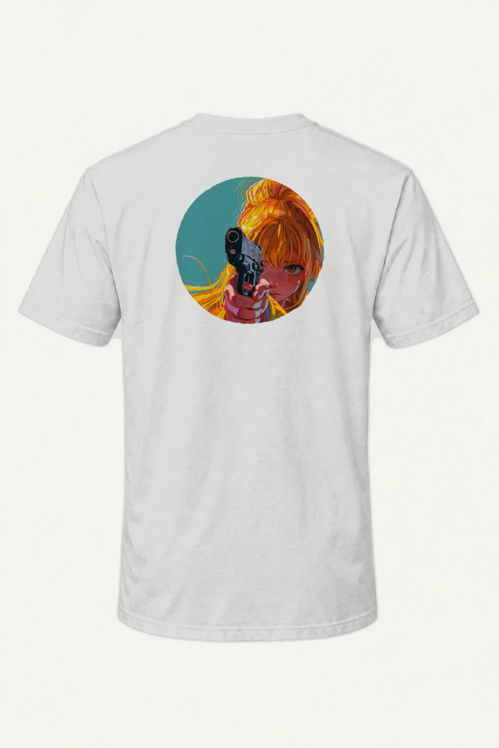 "Orange Aim" Heavyweight Unisex Crewneck T-shirt | Gildan 5000
