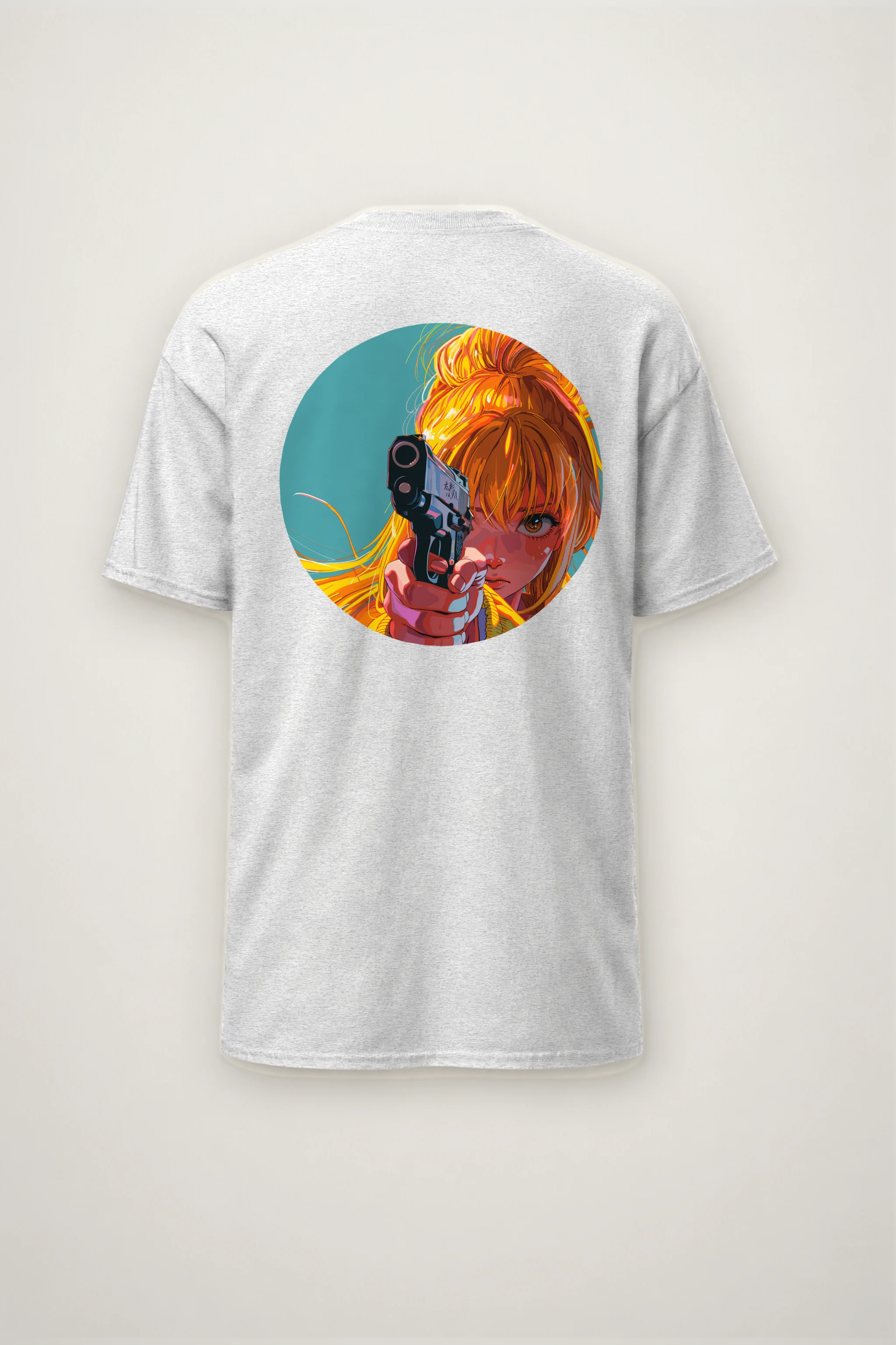 "Orange Aim" Heavyweight Unisex Crewneck T-shirt
